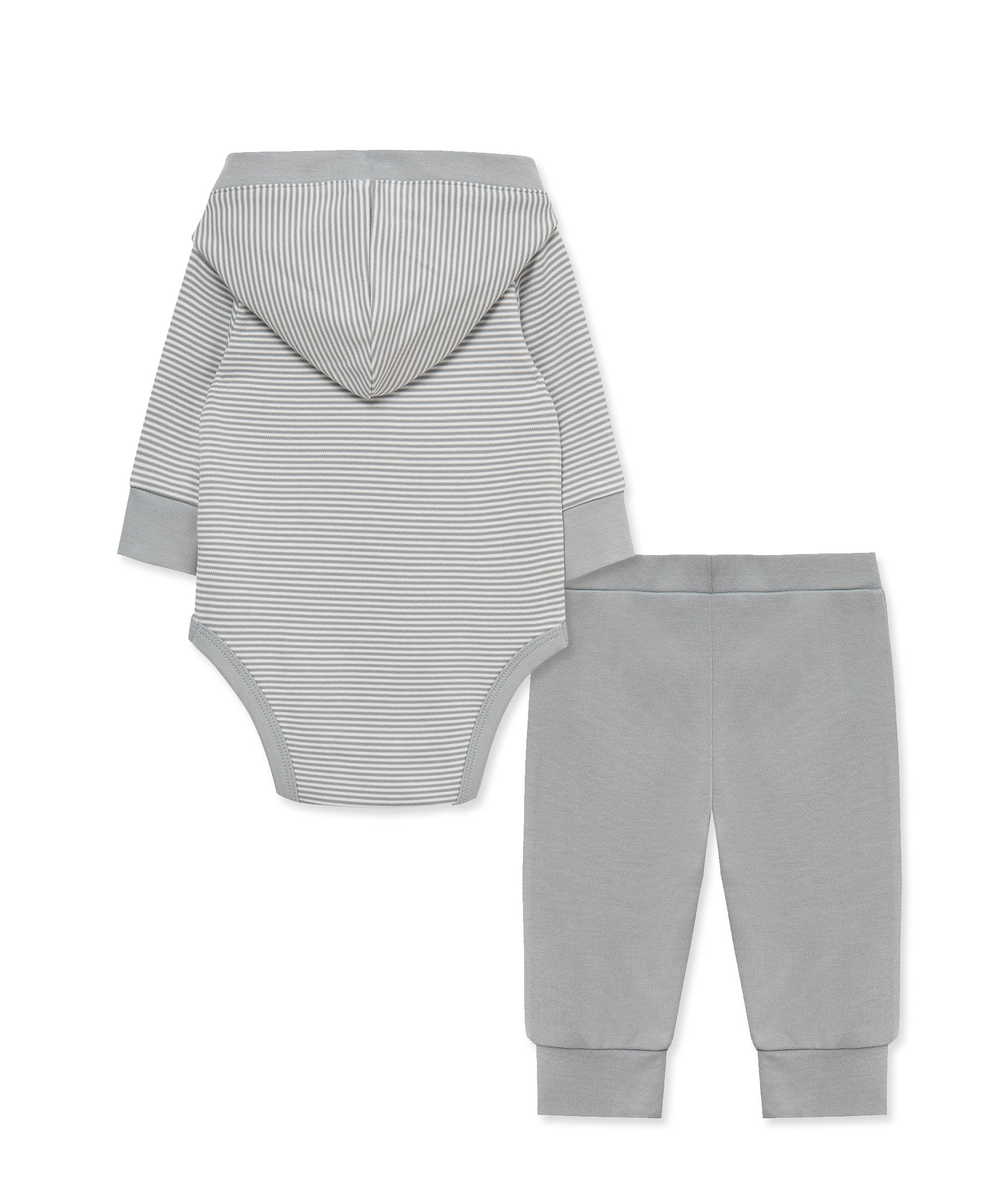 Grey Hooded Bodysuit & Pant Set - Little Me