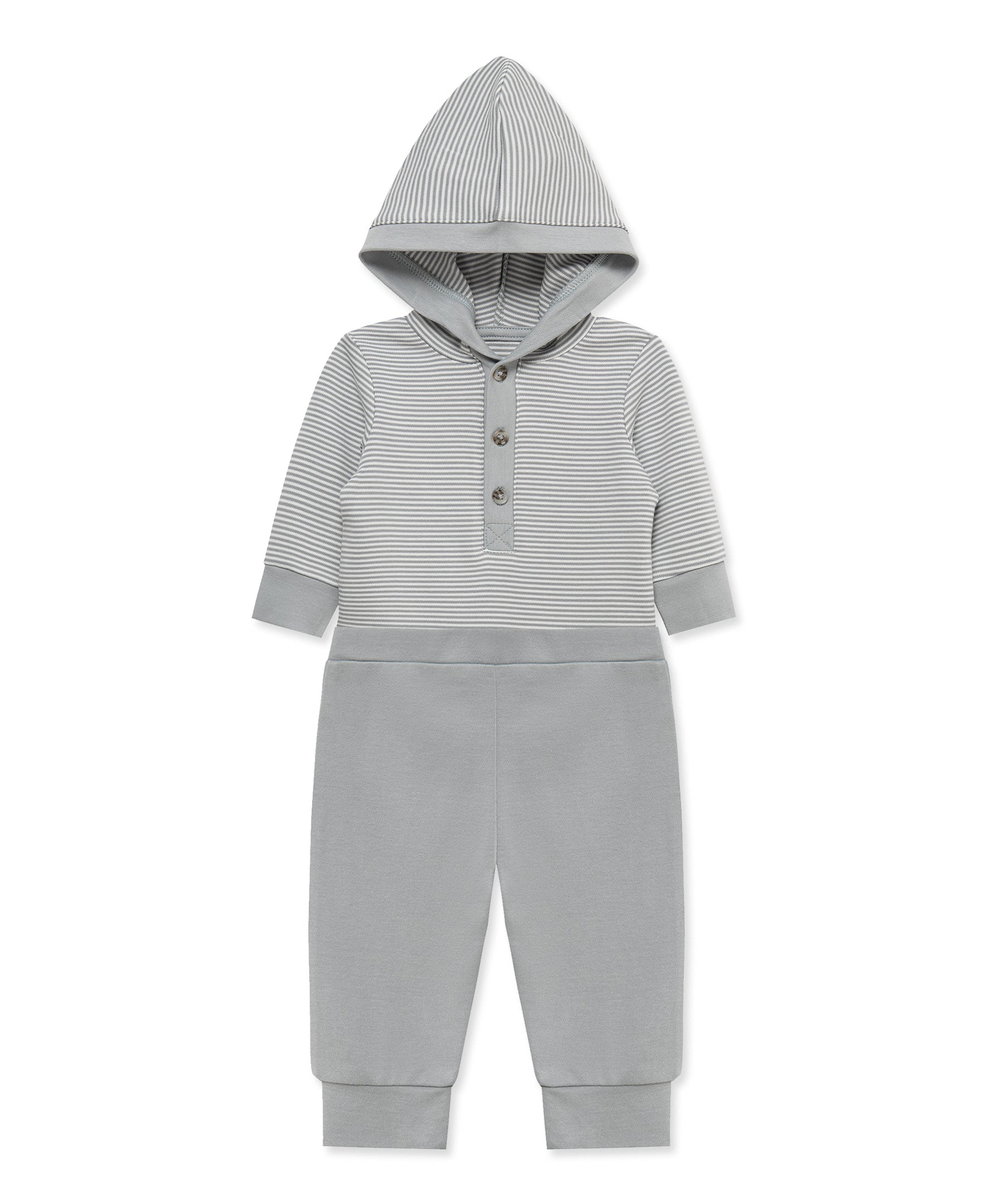 Grey Hooded Bodysuit & Pant Set - Little Me