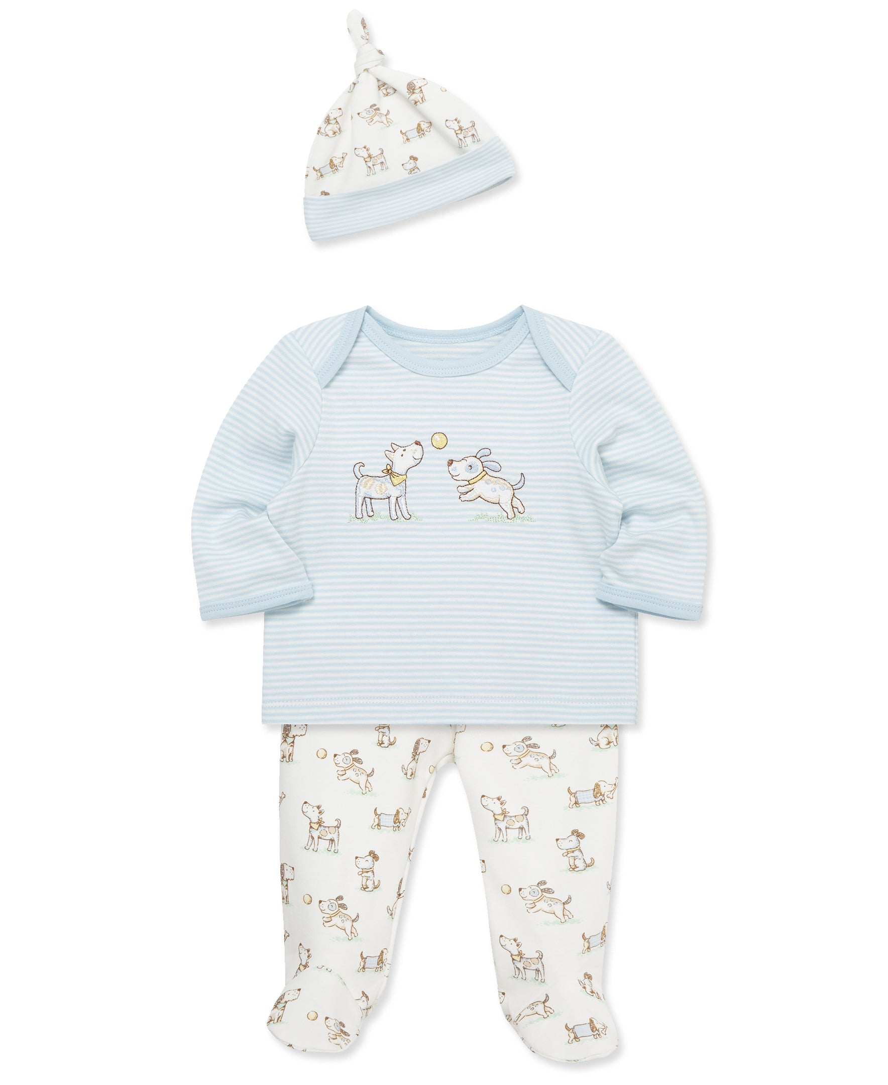 Puppy Play Footed Pant Set (NB-9M) - Little Me