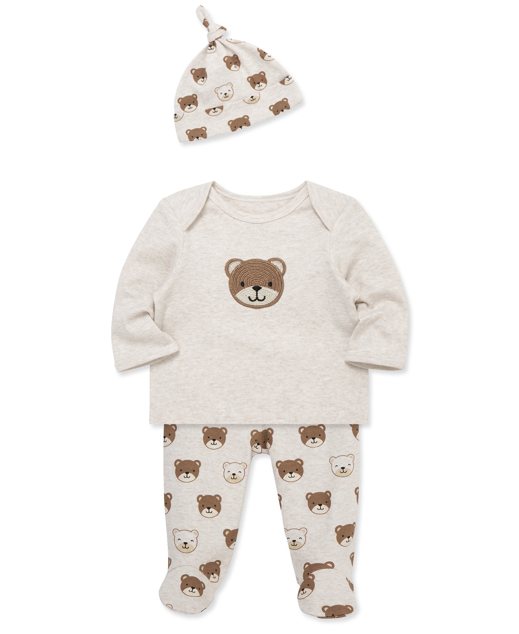 Cute Bear Footed Pant Set (NB-9M) - Little Me