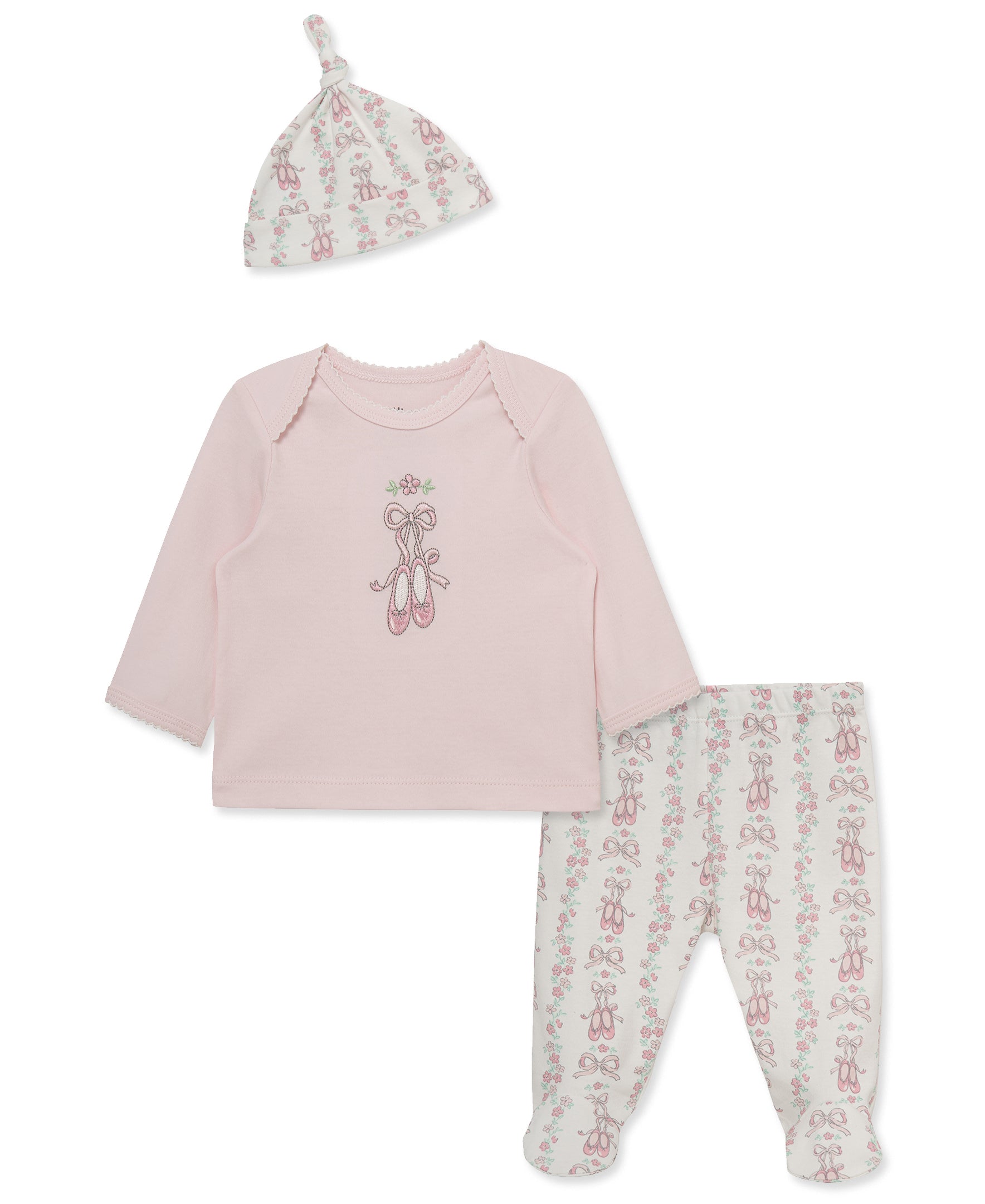 Ballet Floral Footed Pant Set - Little Me