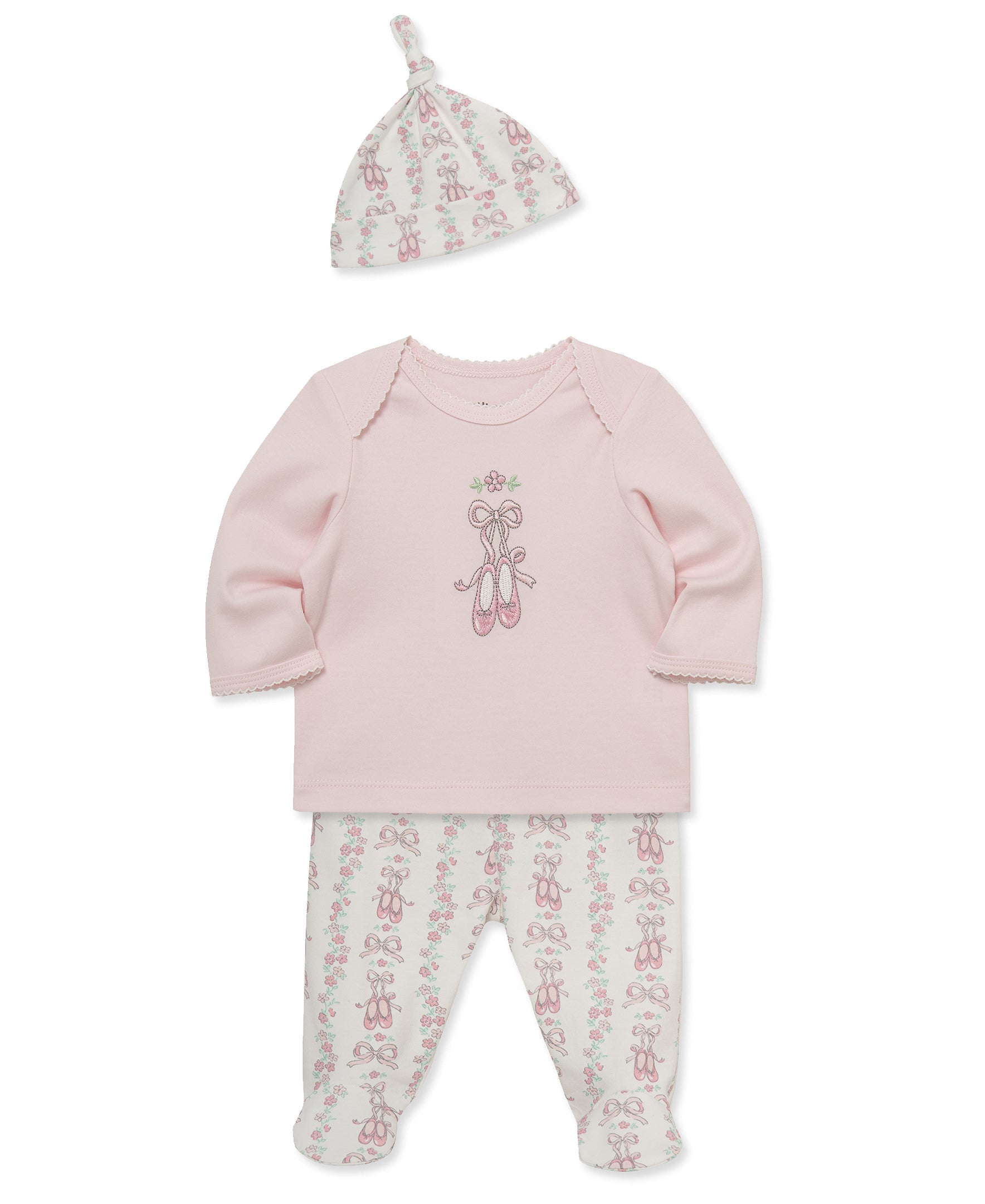 Ballet Floral Footed Pant Set - Little Me