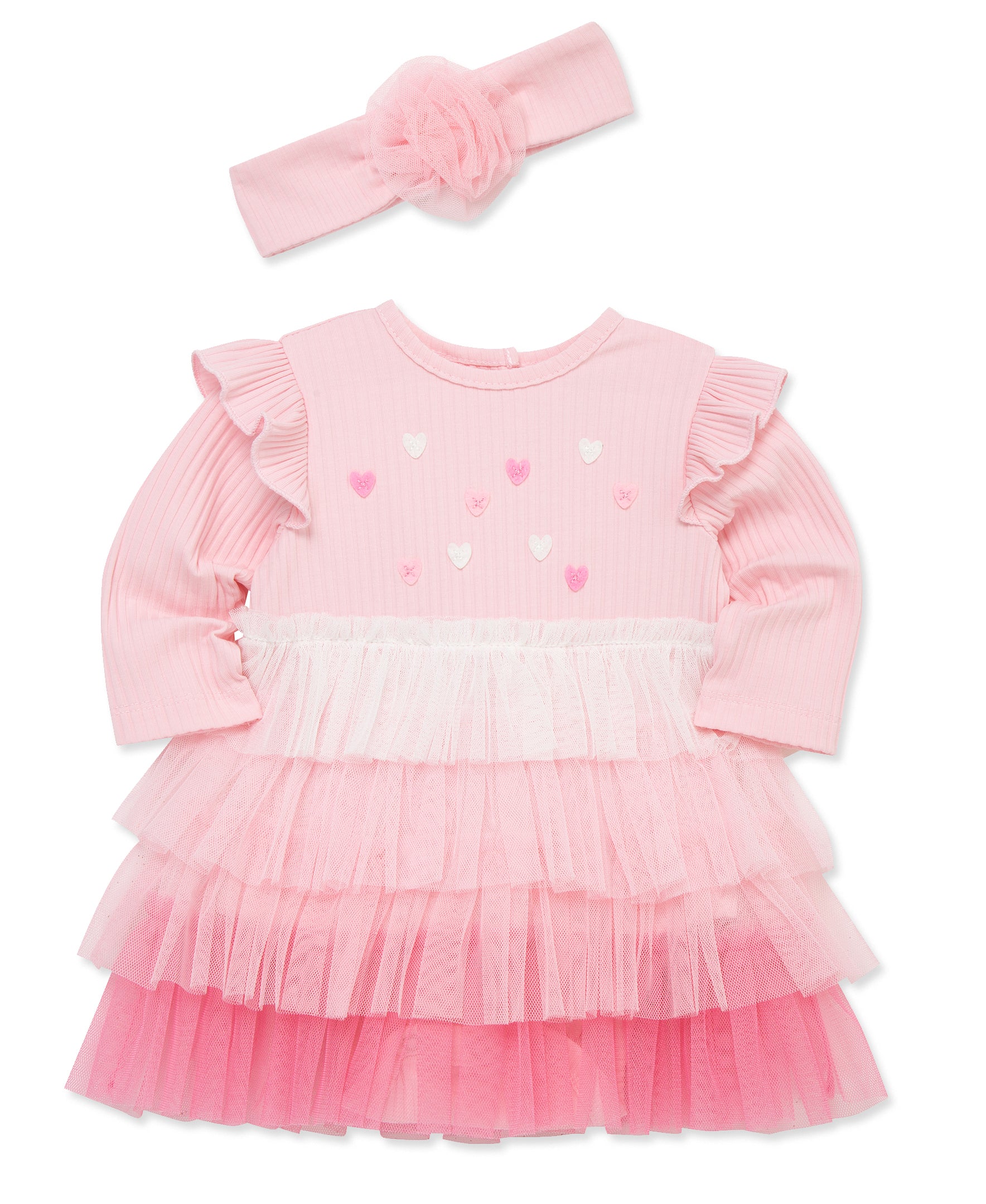 Hearts Ombre Tutu & Headband Set (3M-12M) - Little Me