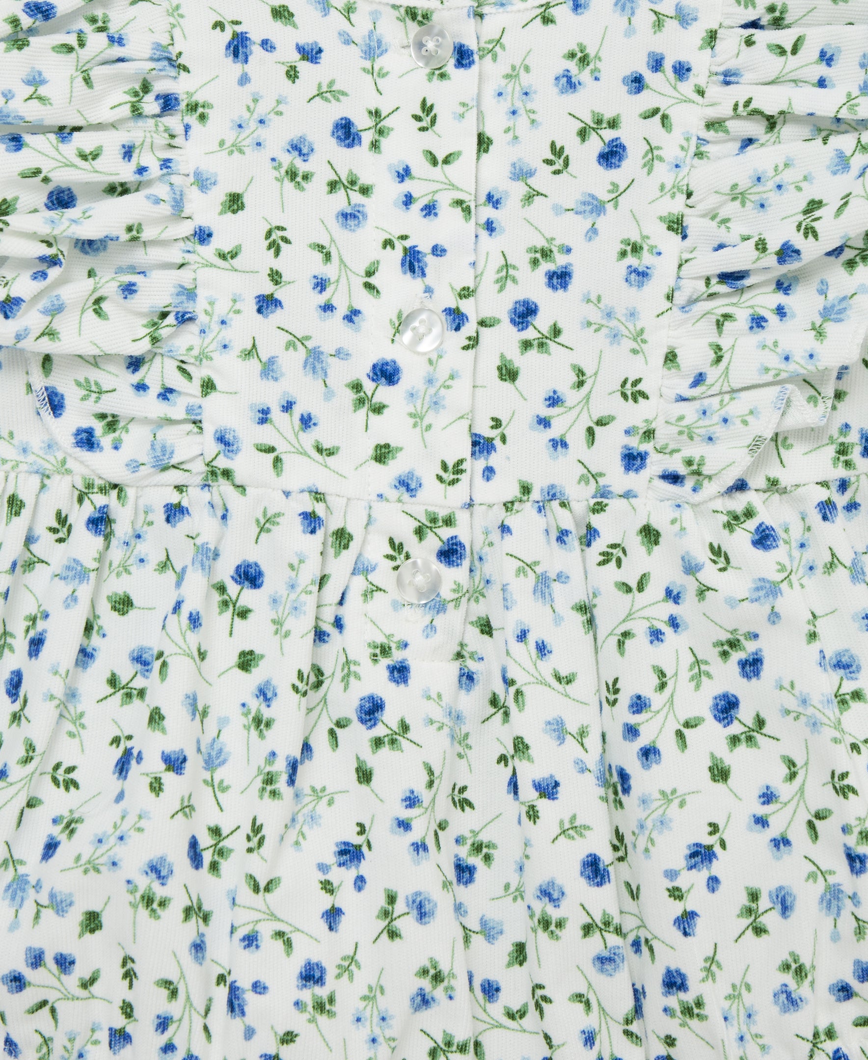Blue Floral Woven Bubble Set (3M-12M) - Little Me