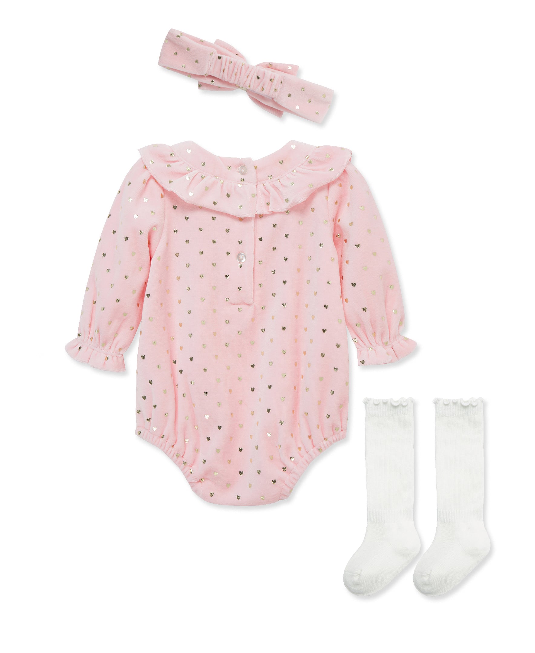 Pink Velour Bubble Set (3M-12M)