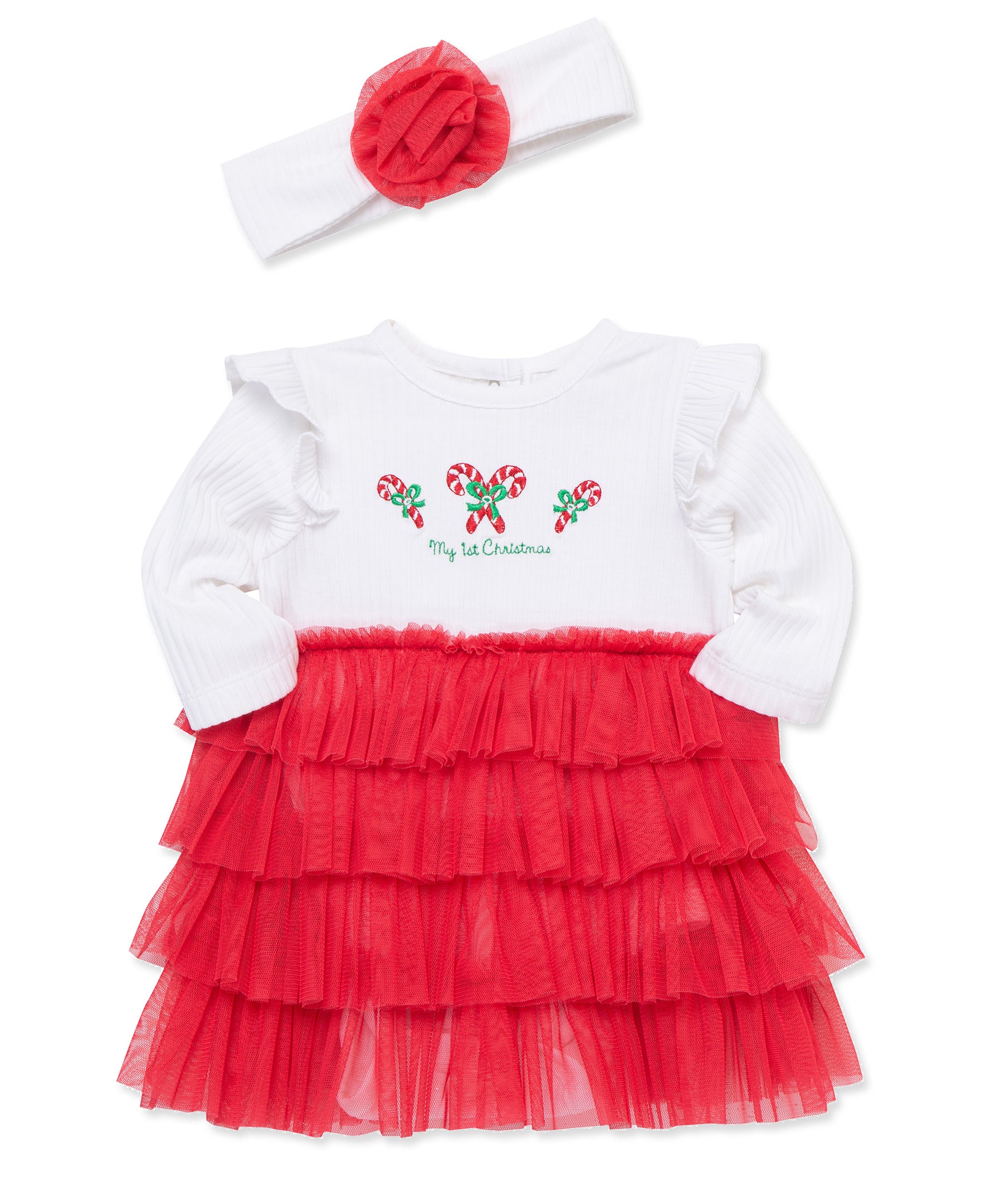 "My 1st Christmas" Bodysuit Dress Set (3M-12M) - Little Me