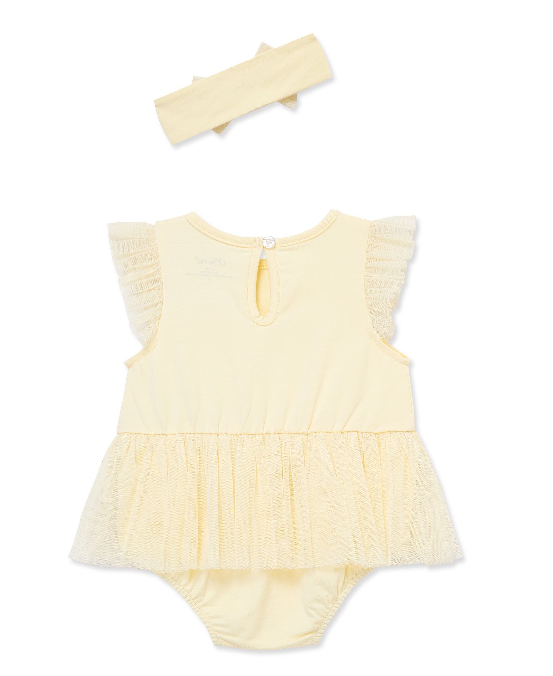Yellow Mesh Skirt Bubble & Headband