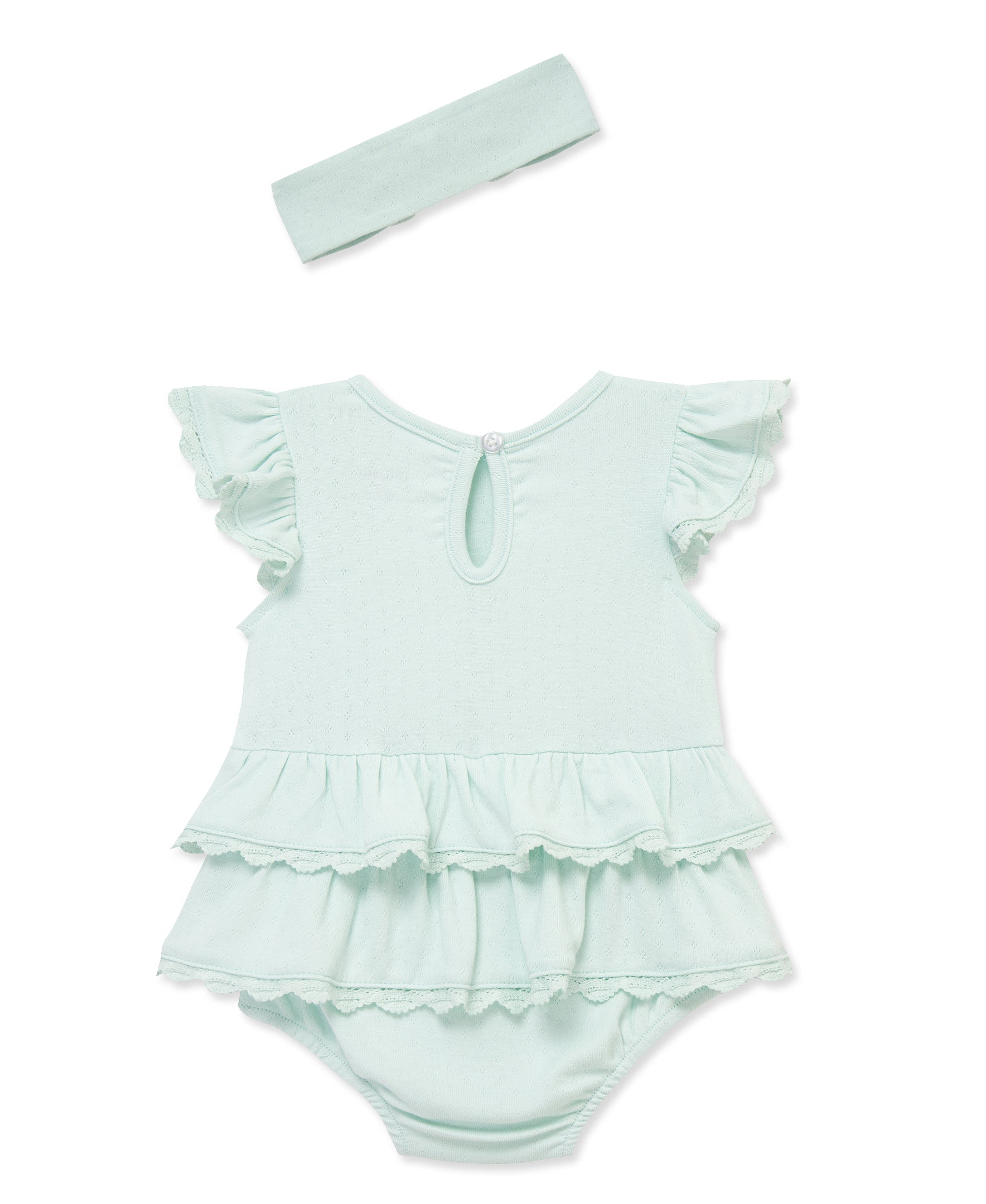 Aqua Lace Skirt Bubble & Headband