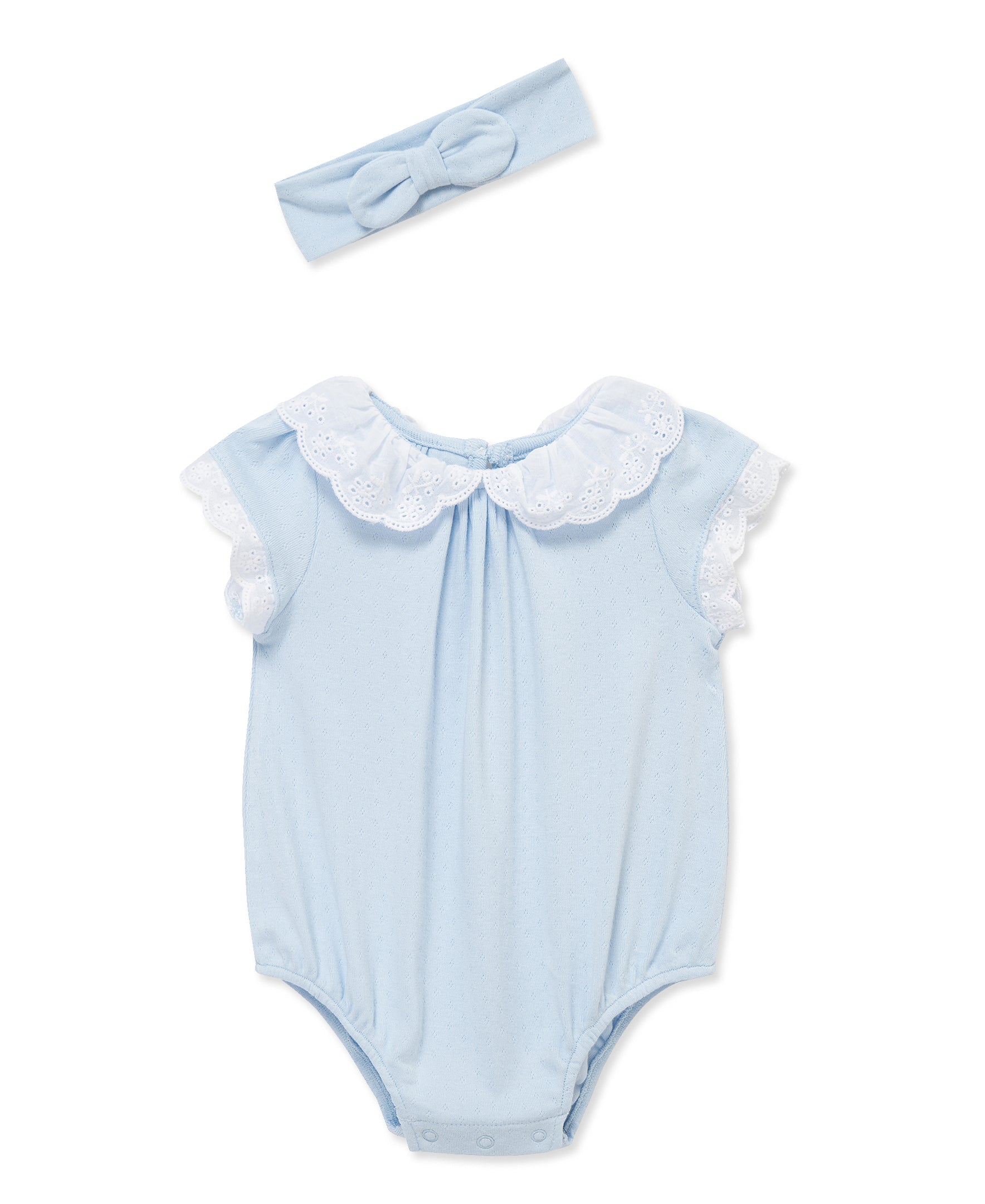 Breeze Eyelet Collar Bubble & Headband