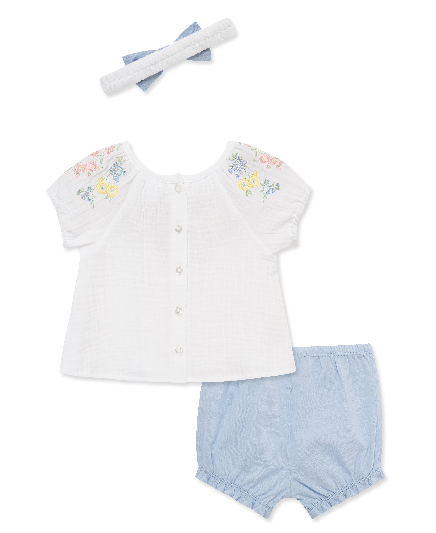 Floral Trail Woven 2-Piece Sunsuit & Headband