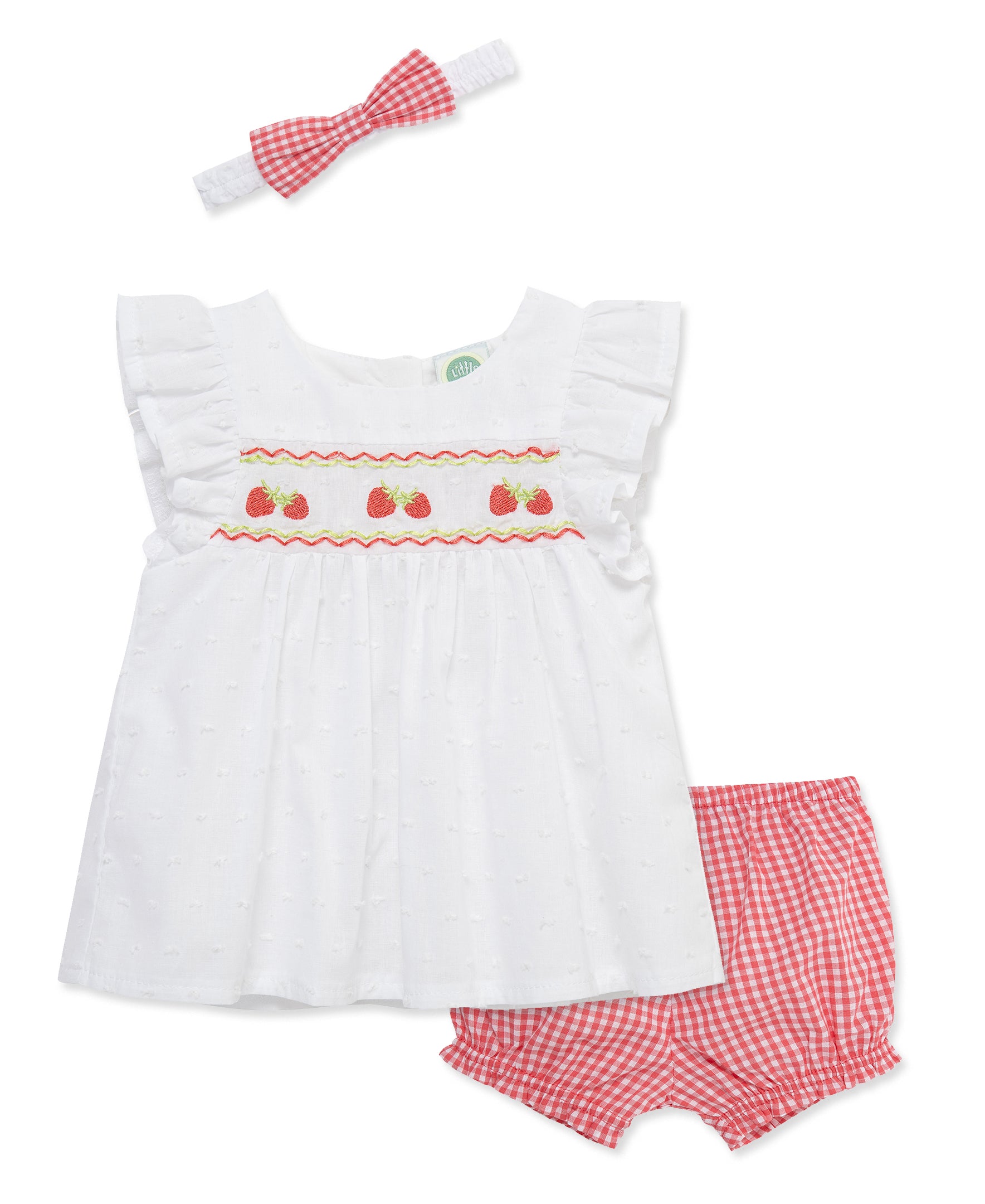 Strawberry Woven 2-Piece Sunsuit & Headband