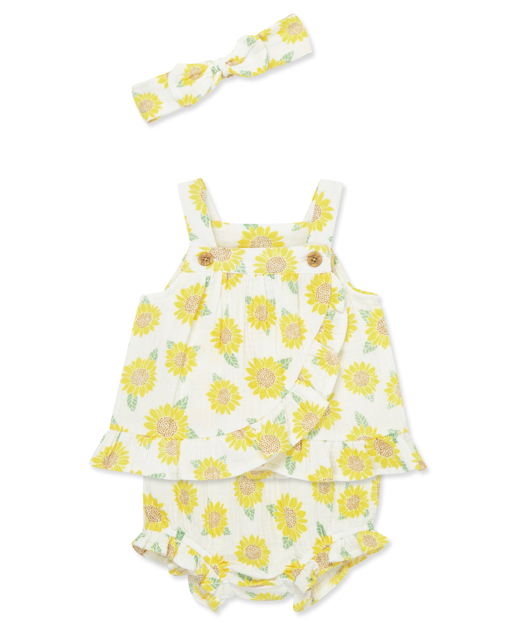 Sunflower Woven 2-Piece Sunsuit & Headband