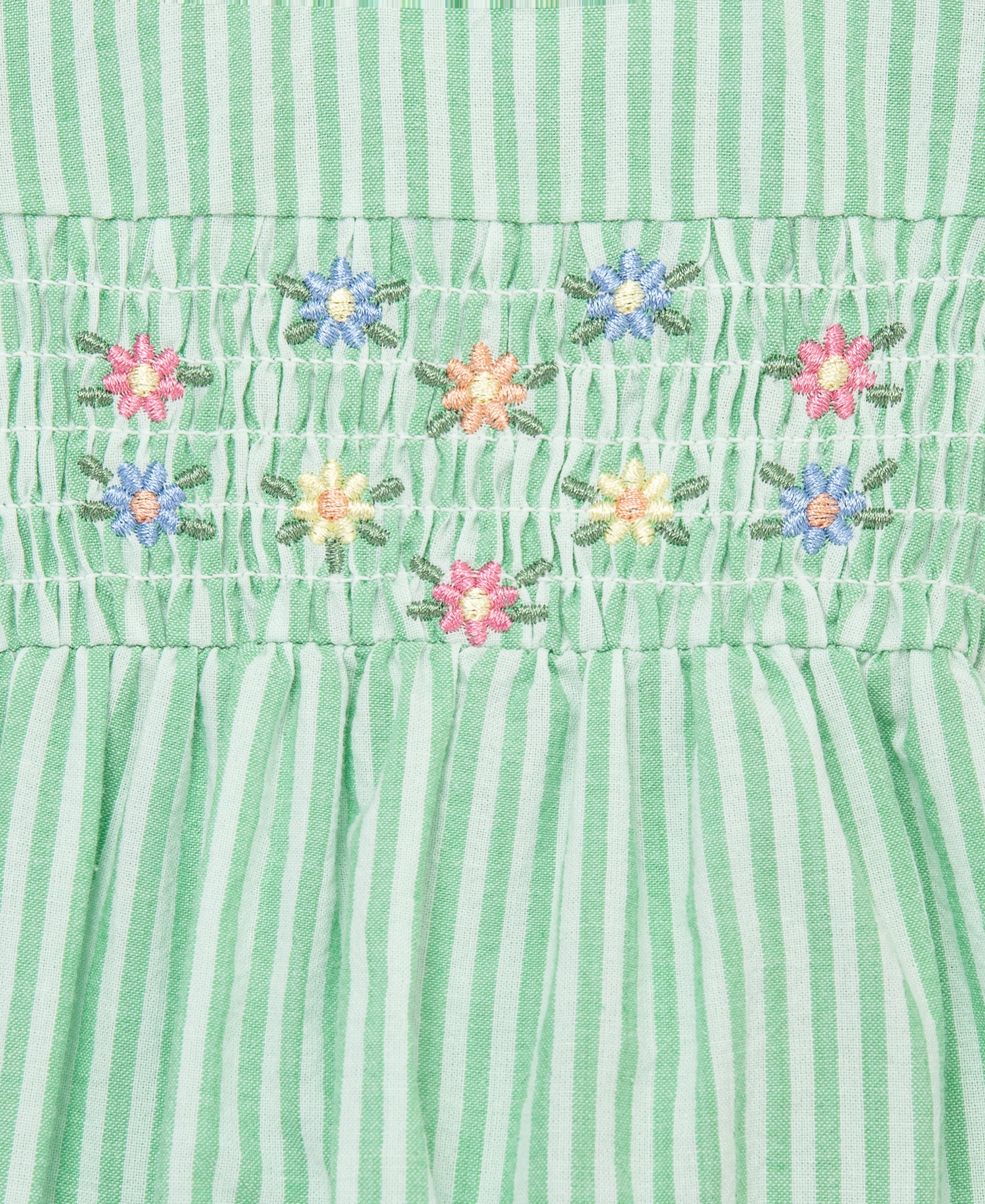 Stripe Floral Woven Bubble & Headband