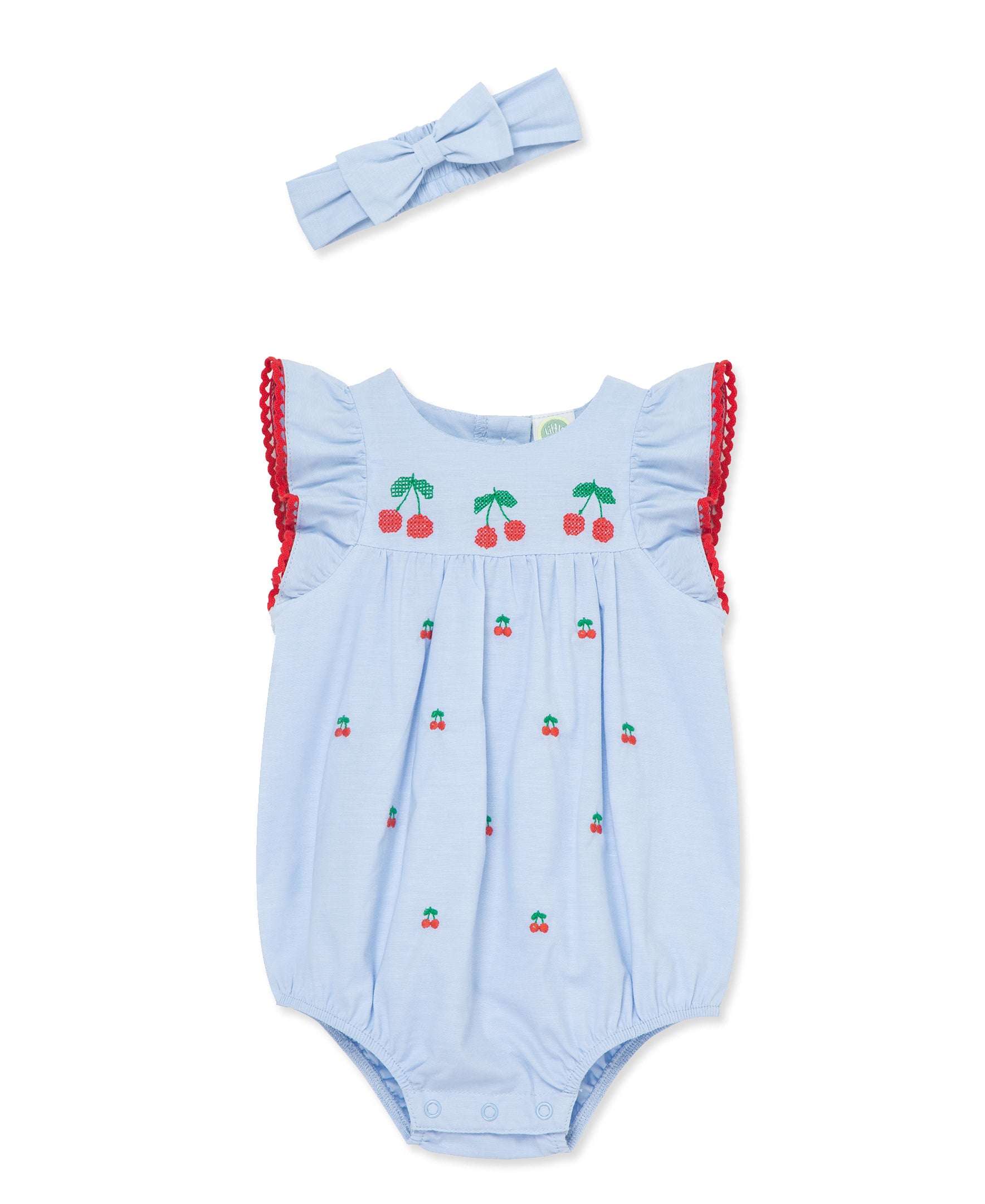 Cherries Woven Bubble & Headband