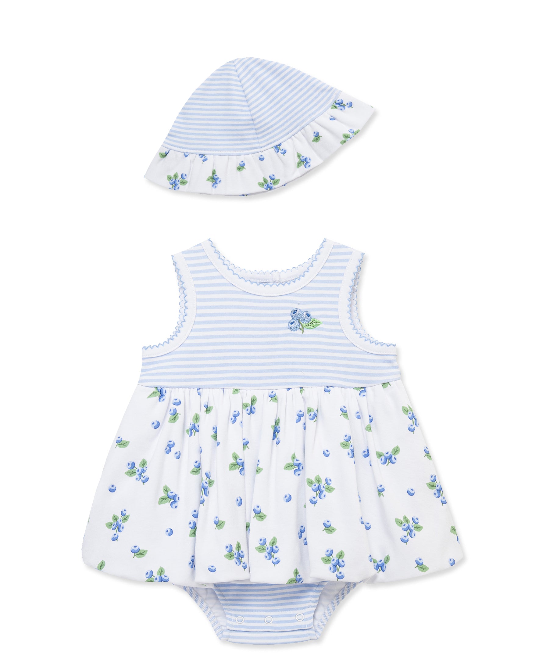 Blueberries Knit Popover & Hat