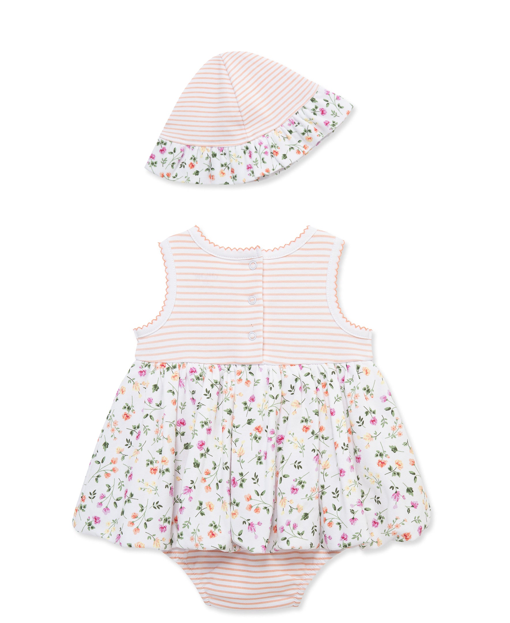 Floral Knit Popover & Hat