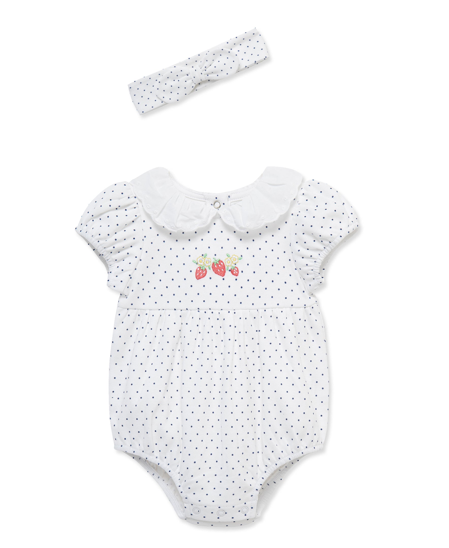 Strawberry Knit Bubble & Headband