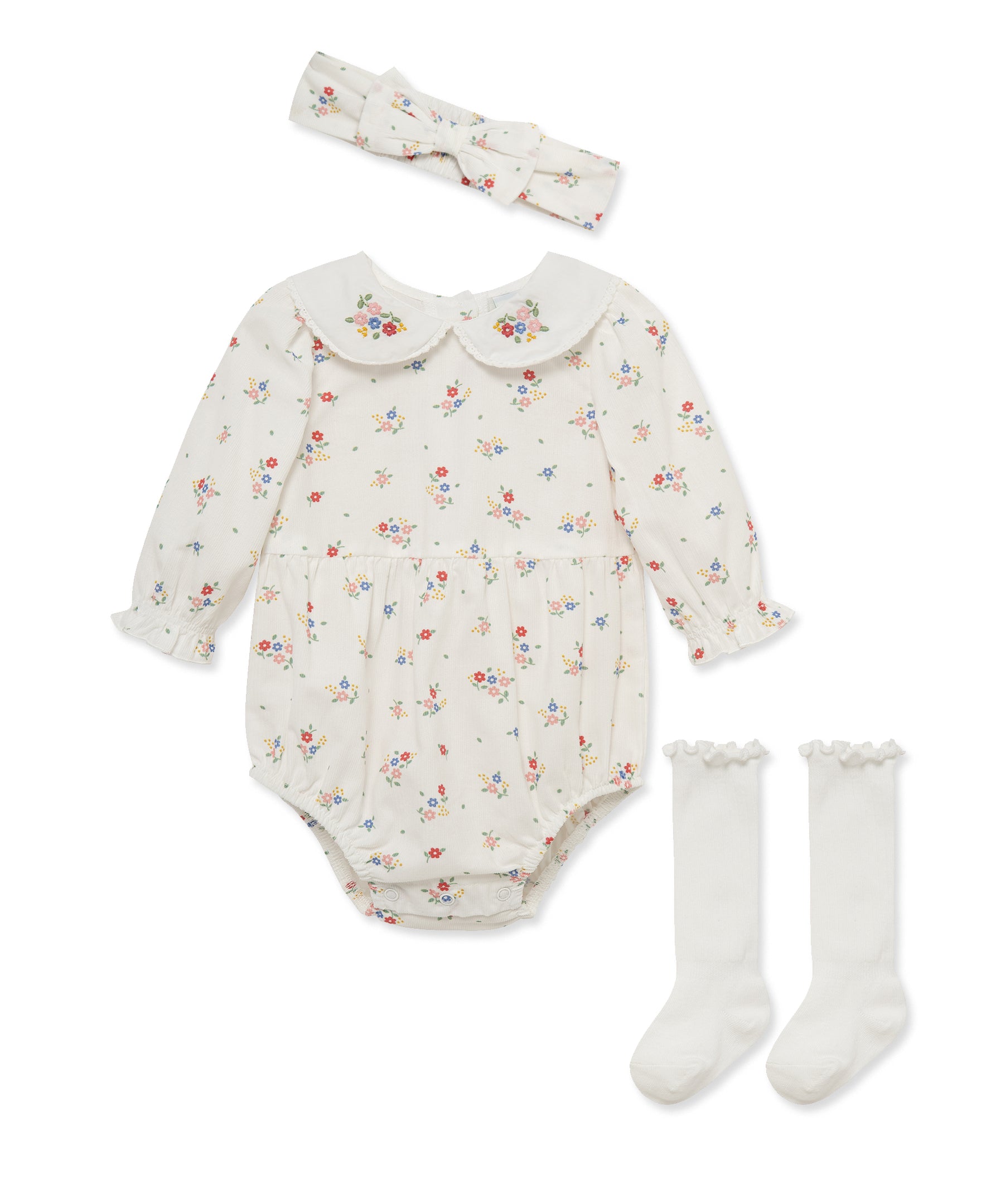 Floral Woven Bubble Set - Little Me