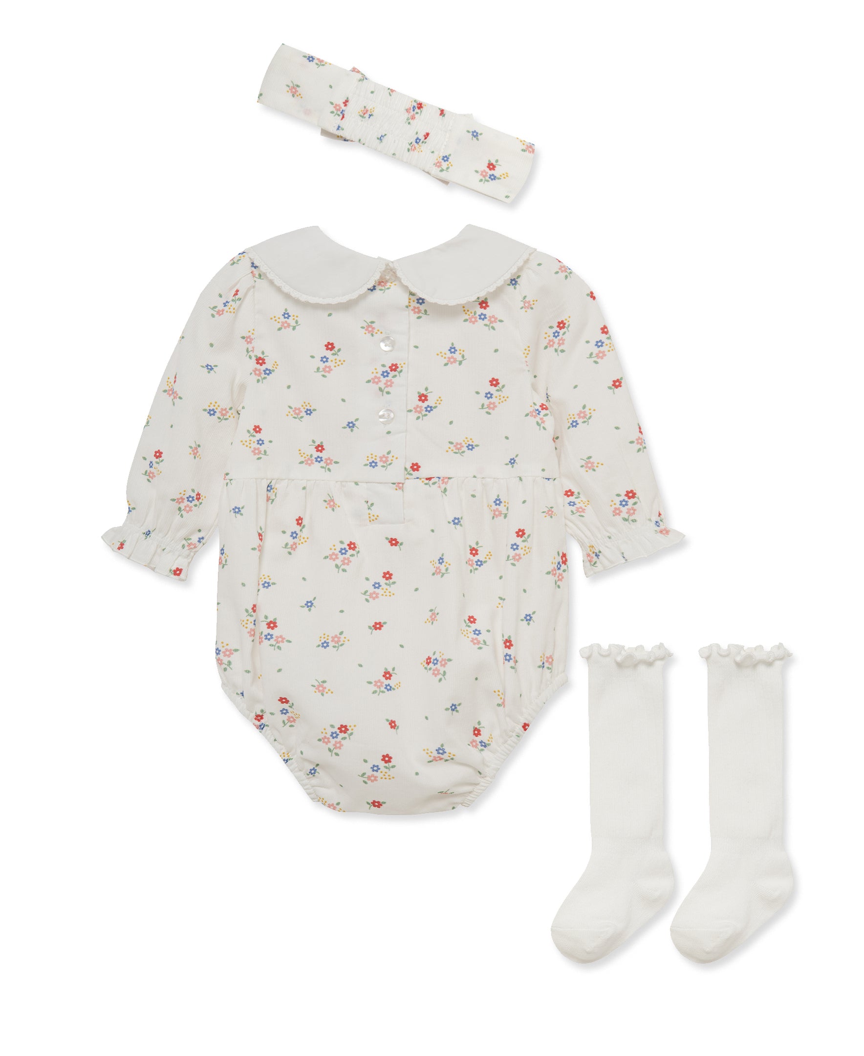 Floral Woven Bubble Set - Little Me