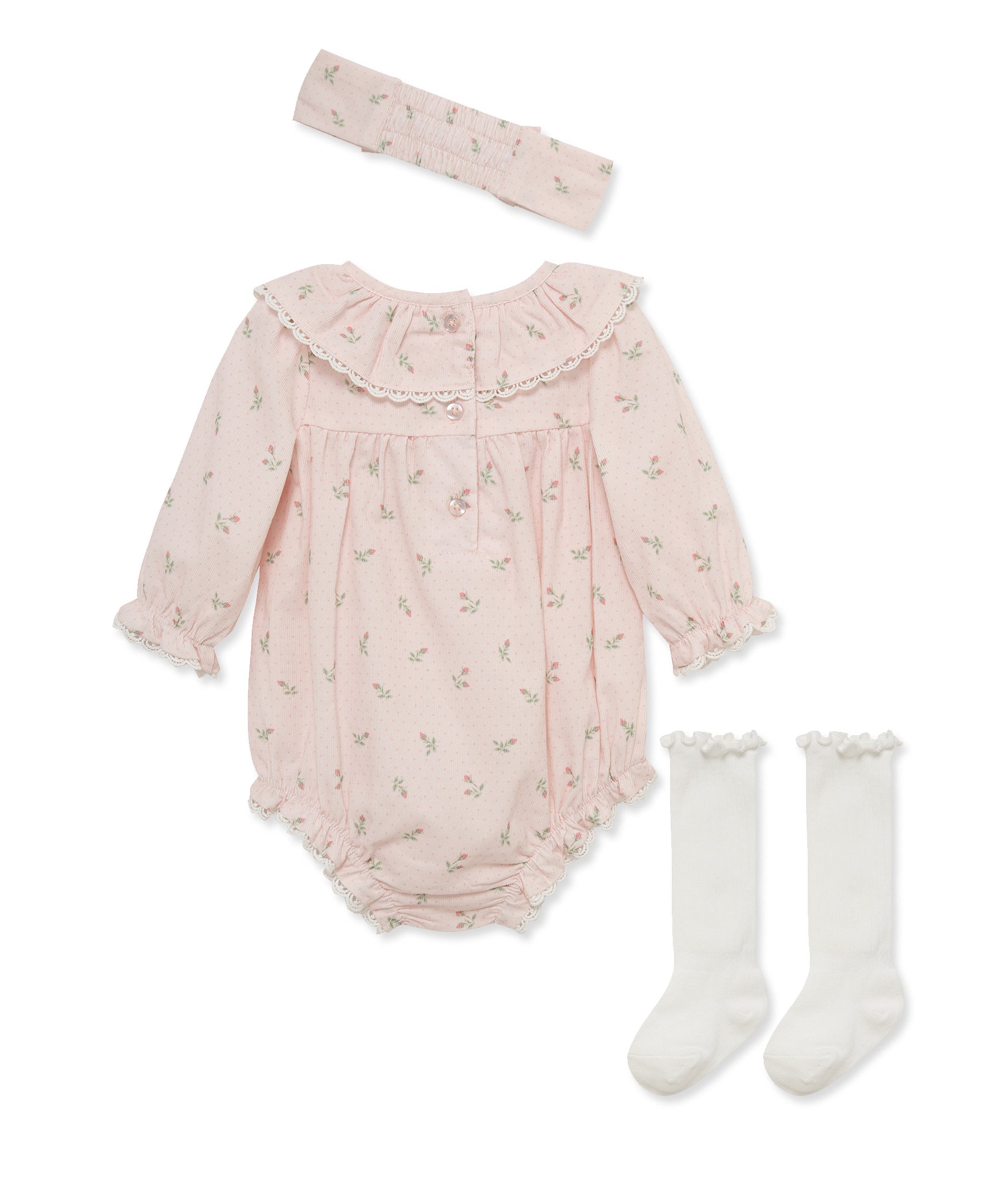 Rosebud Woven Bubble Set - Little Me