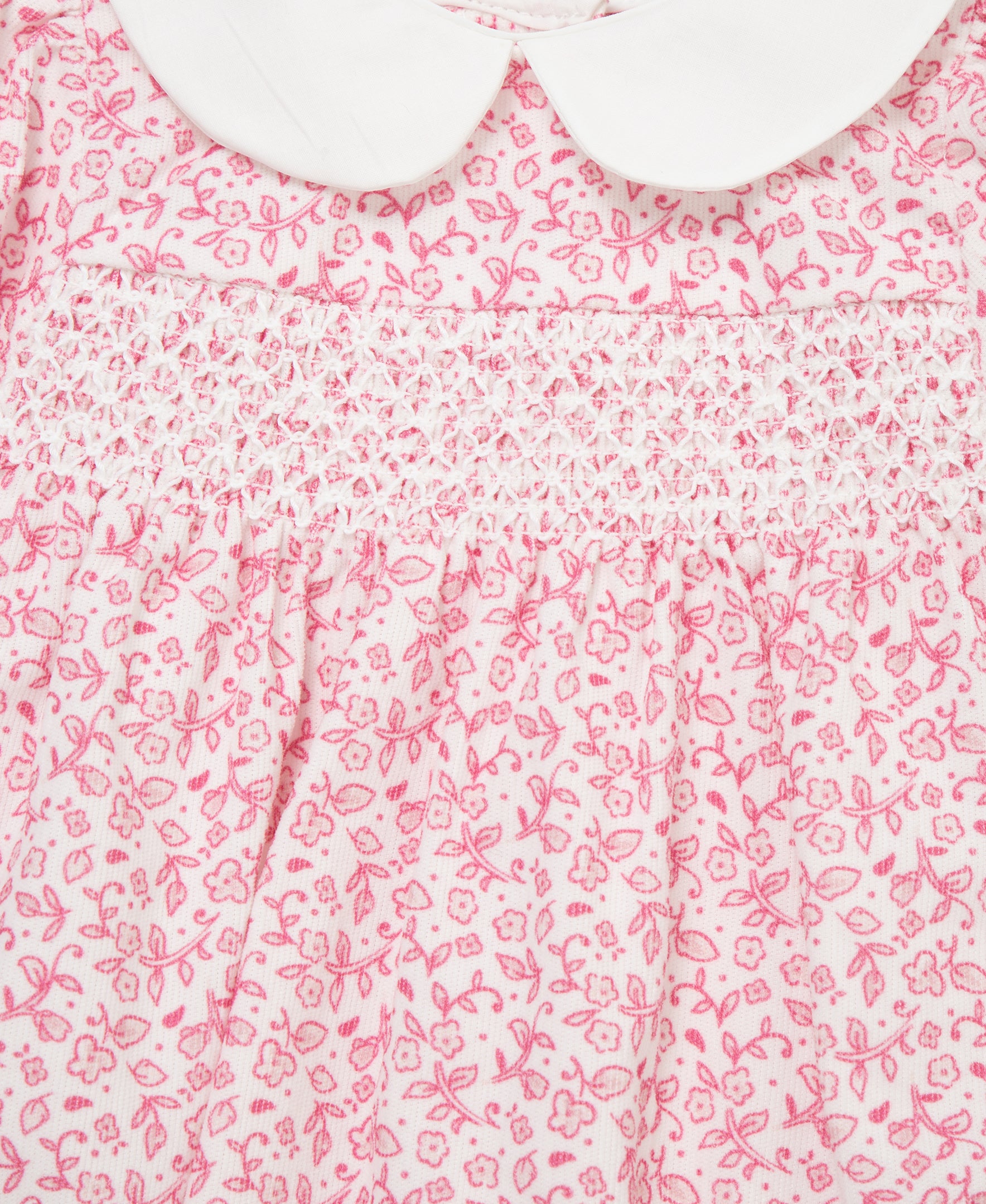 Floral Outline Woven Bubble Set - Little Me