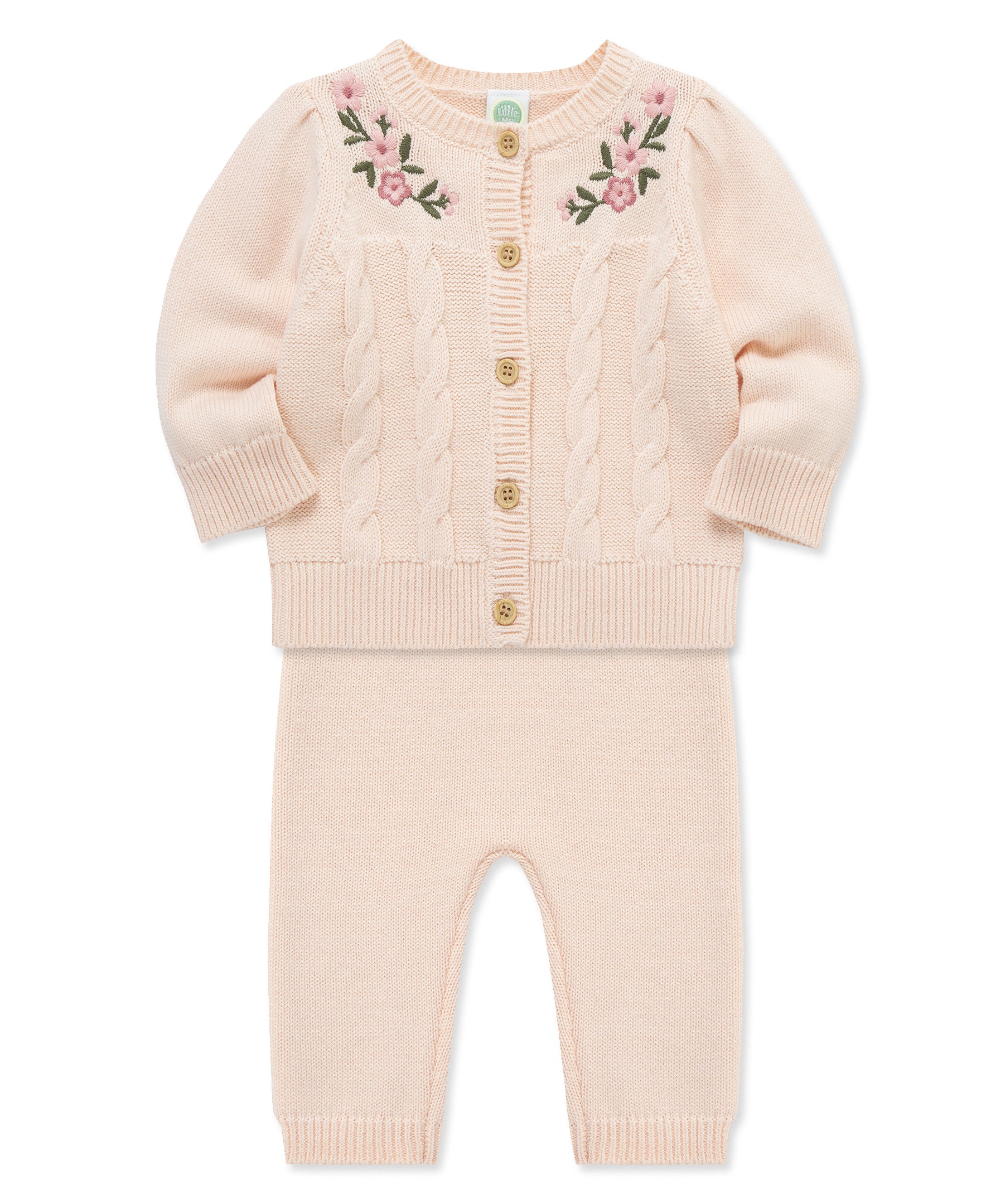 Floral Swag Sweater Set (3M-9M) - Little Me