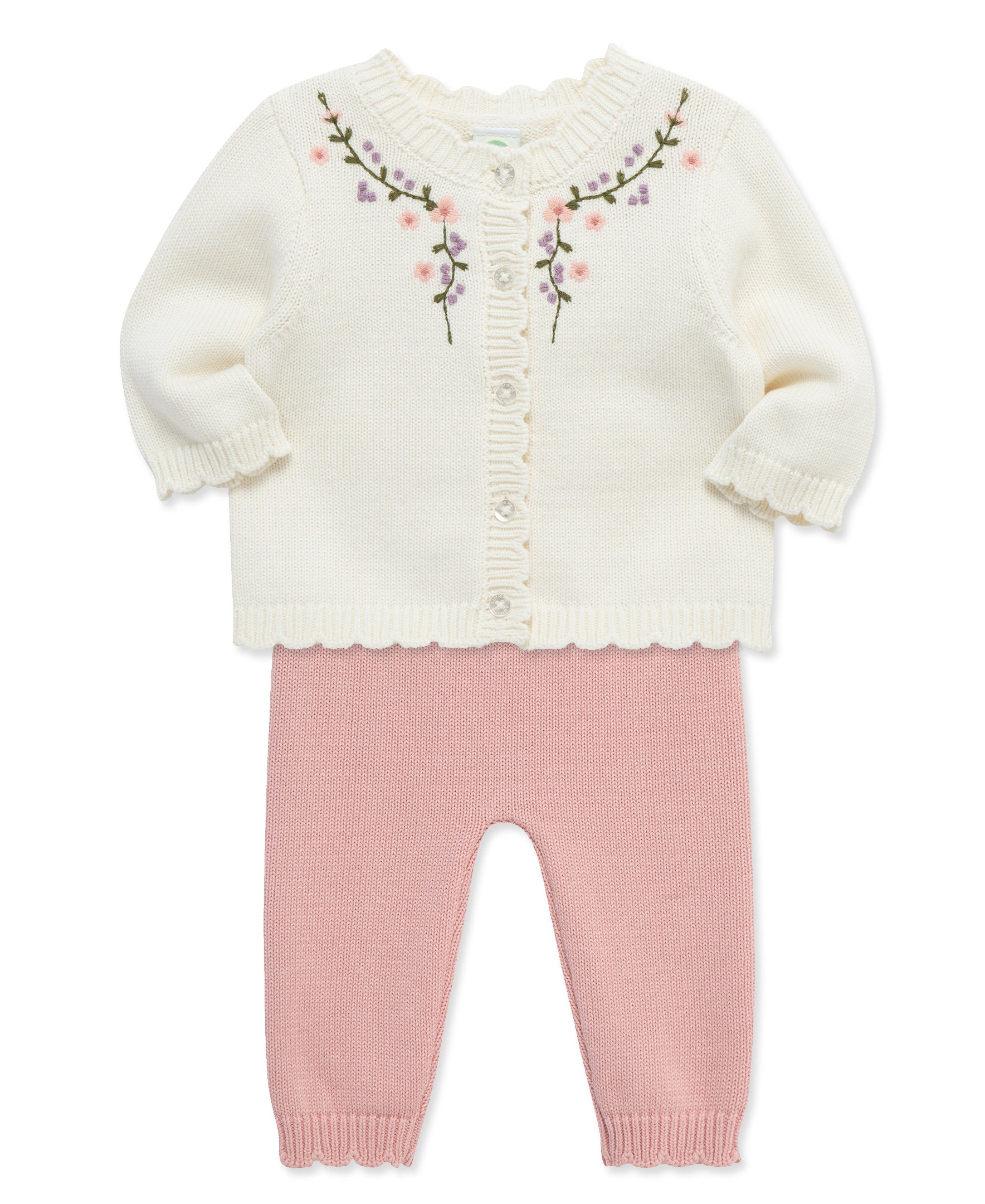 Floral Vine Sweater Set (3M-9M) - Little Me