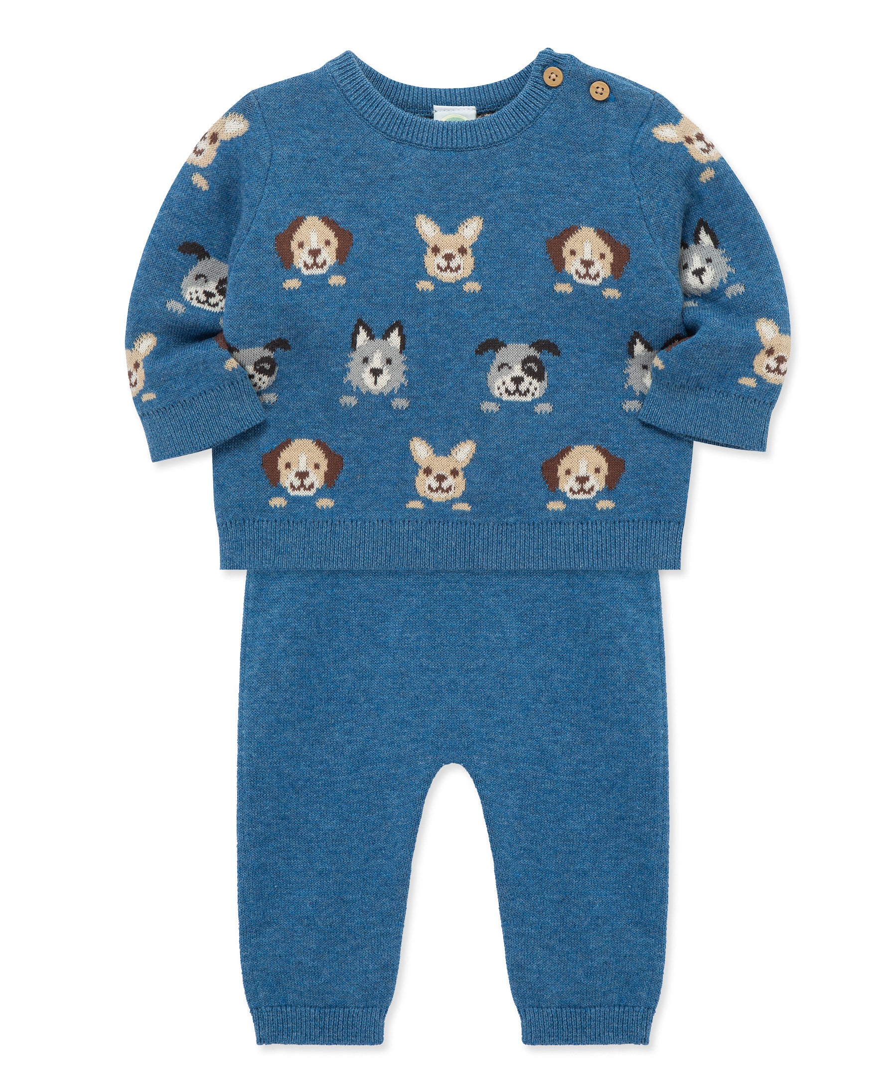 Puppy Paws Sweater Set (3M-9M) - Little Me