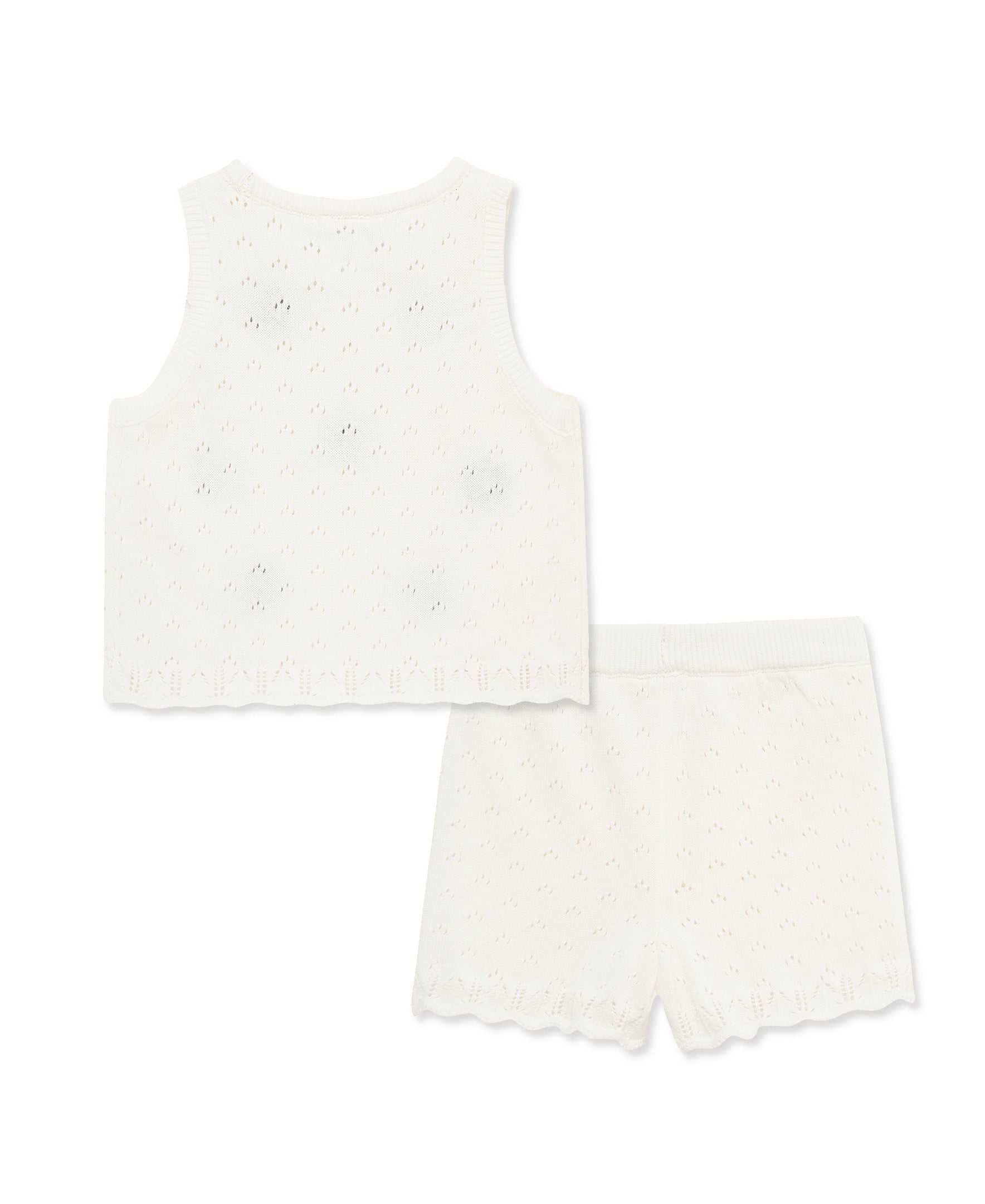 Daisy Pointelle Knit Short Set