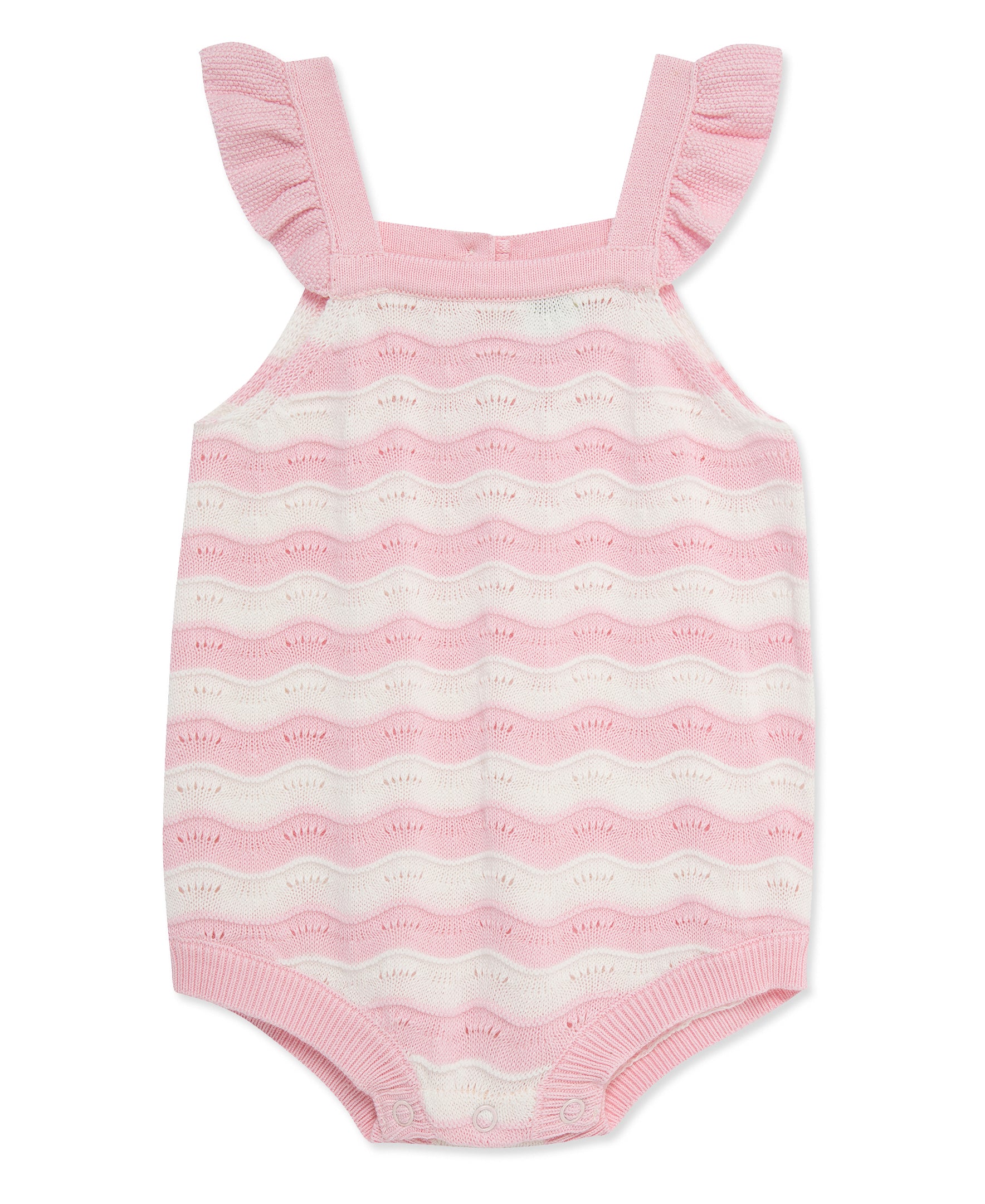 Curvy Striped Pointelle Knit Bubble