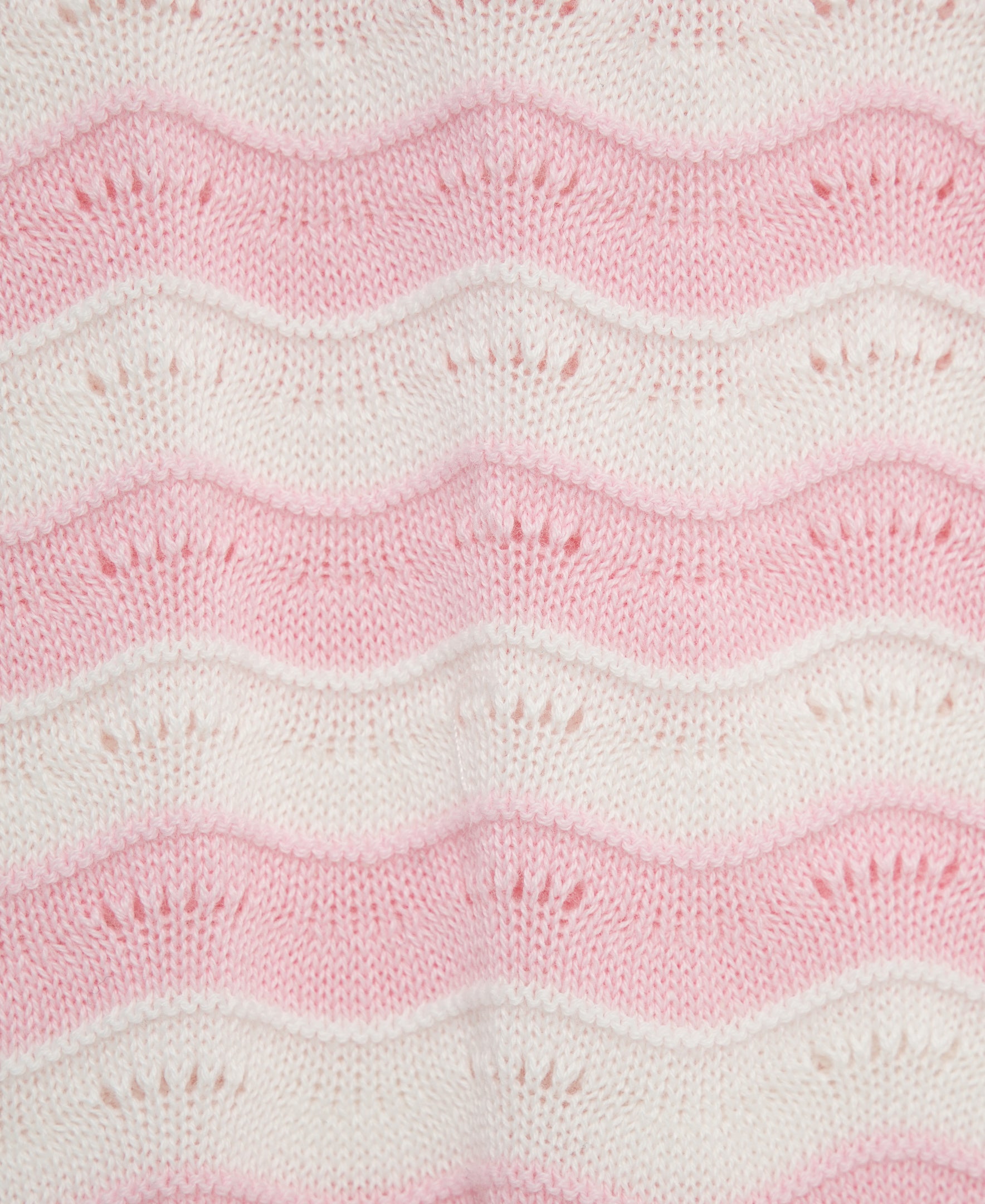 Curvy Striped Pointelle Knit Bubble