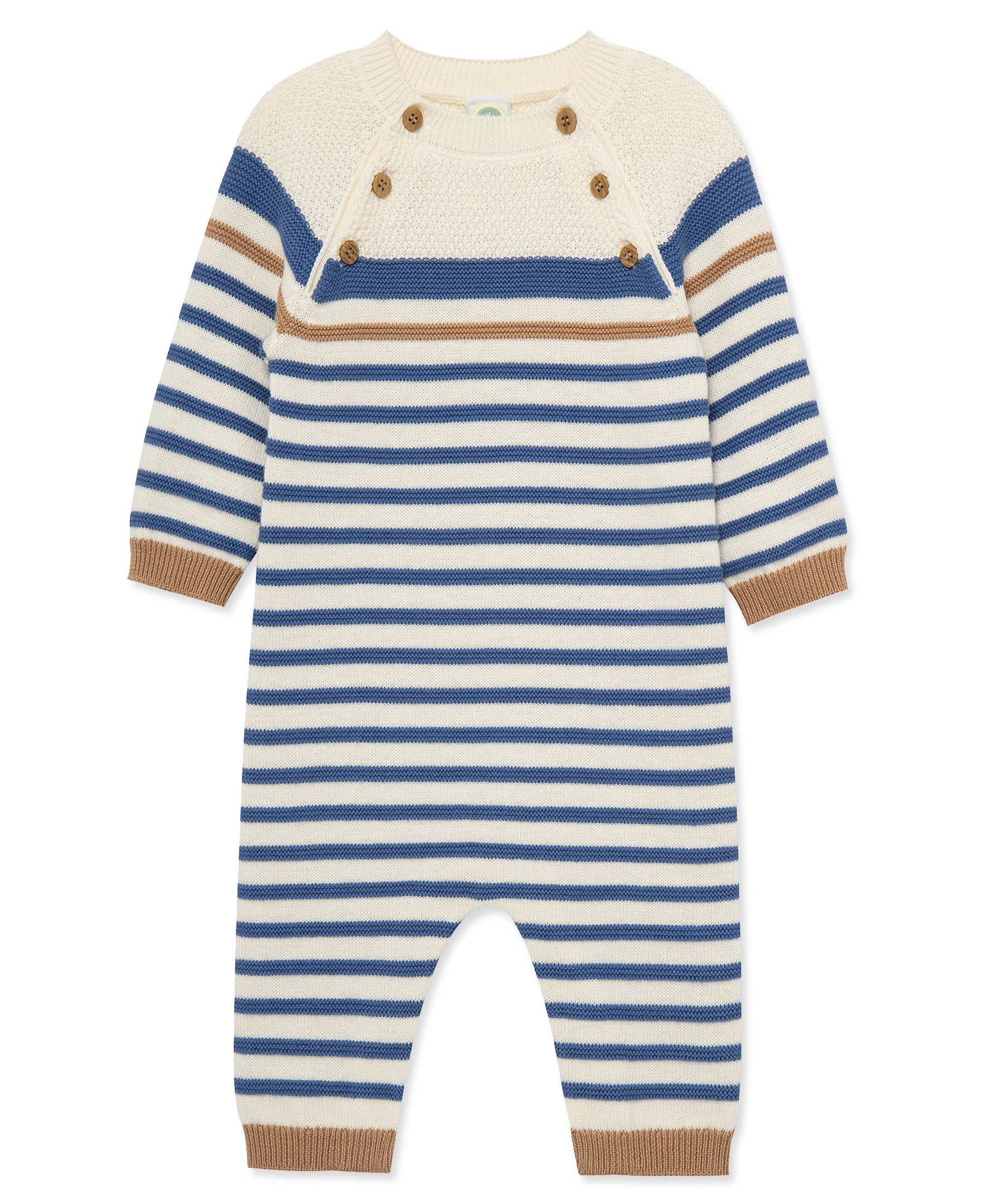 Block Stripe Sweater Coverall (3M-9M) - Little Me