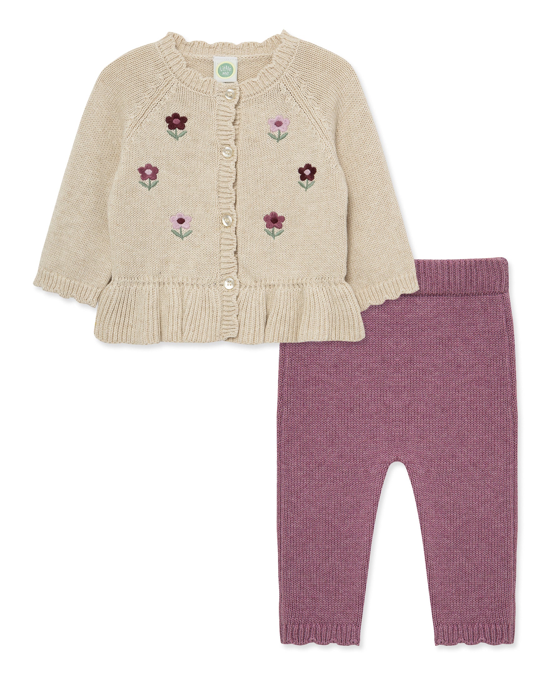 Flowers Sweater Set (3M-9M) - Little Me