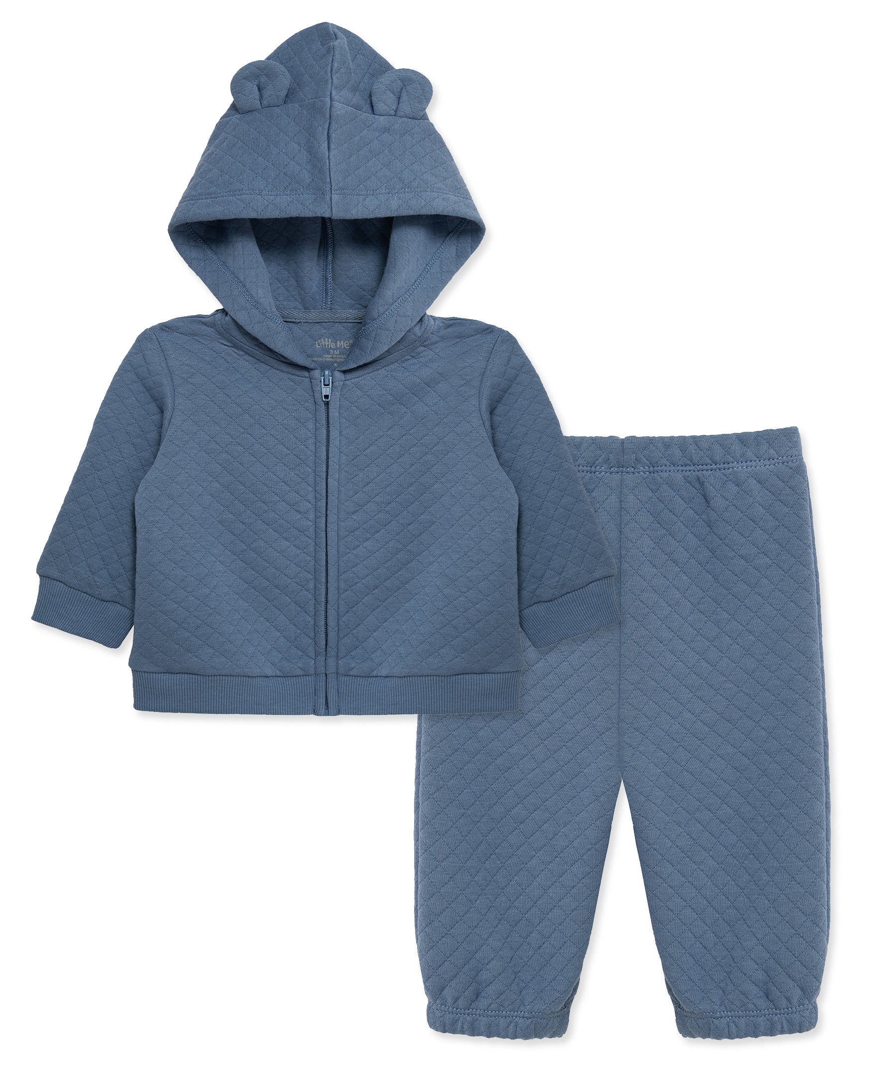 Navy Quilted Jacket Set - Little Me