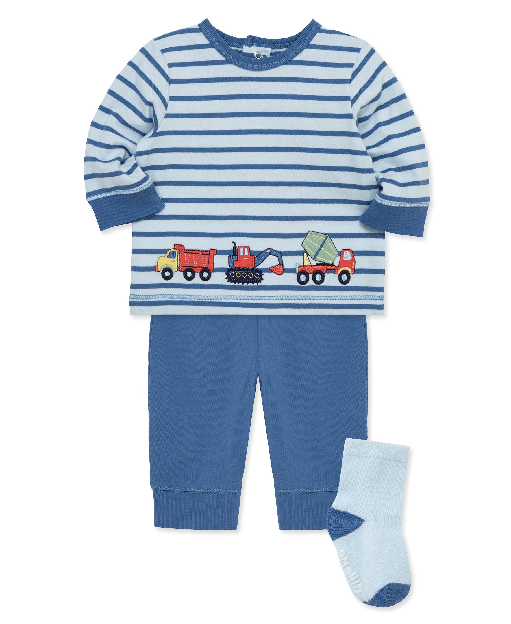 Trucks Jogger & Sock Set (3M-12M) - Little Me