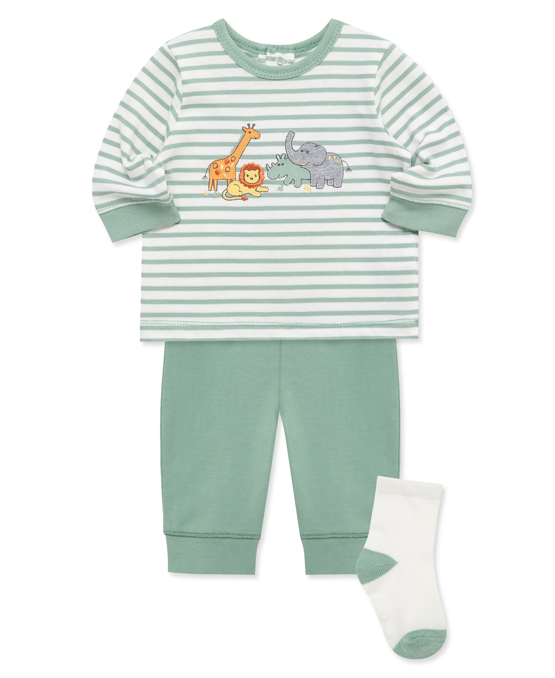 Jungle Jogger & Sock Set (3M-12M) - Little Me