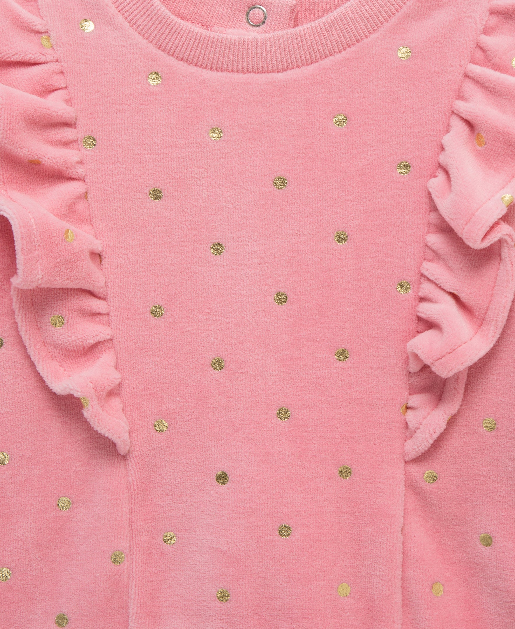 Gold Dots Velour Pant Set (3M-12M) - Little Me