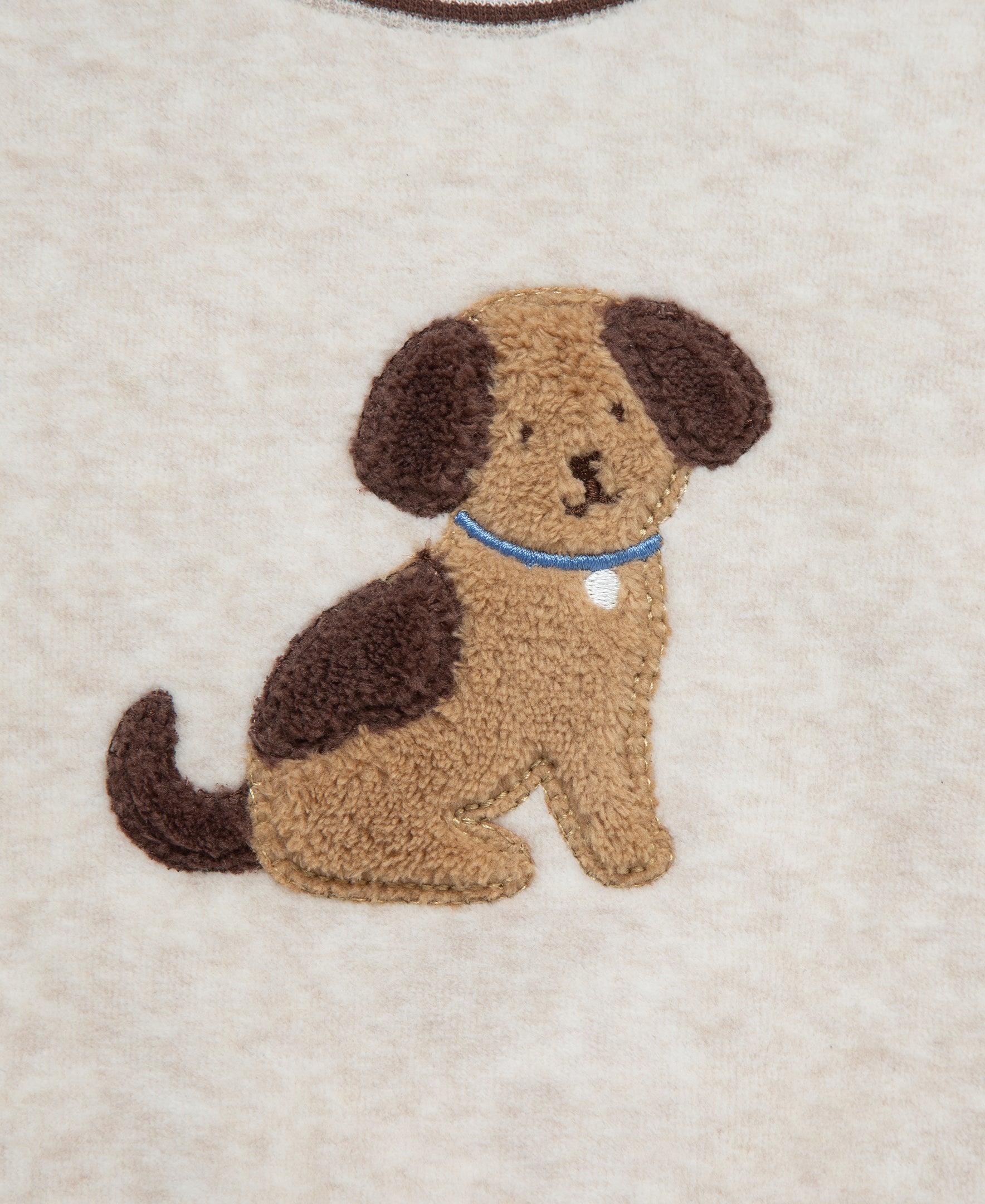 Fluffy Puppy Velour Jogger Set (3M-12M) - Little Me