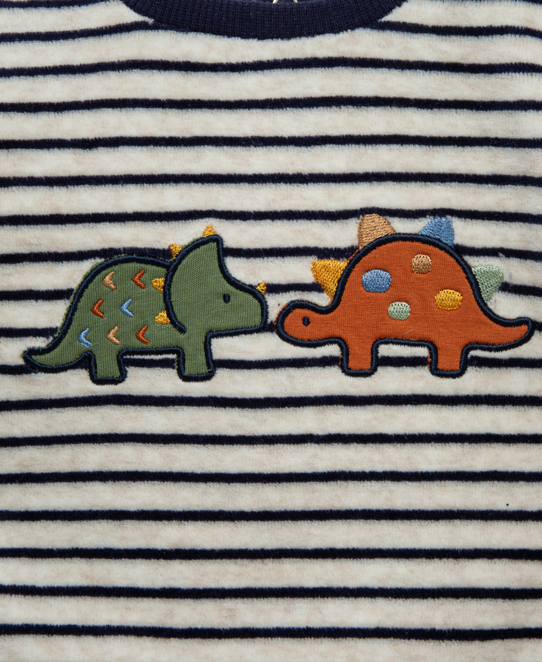 Dino Stripe Velour Jogger Set (3M-12M) - Little Me