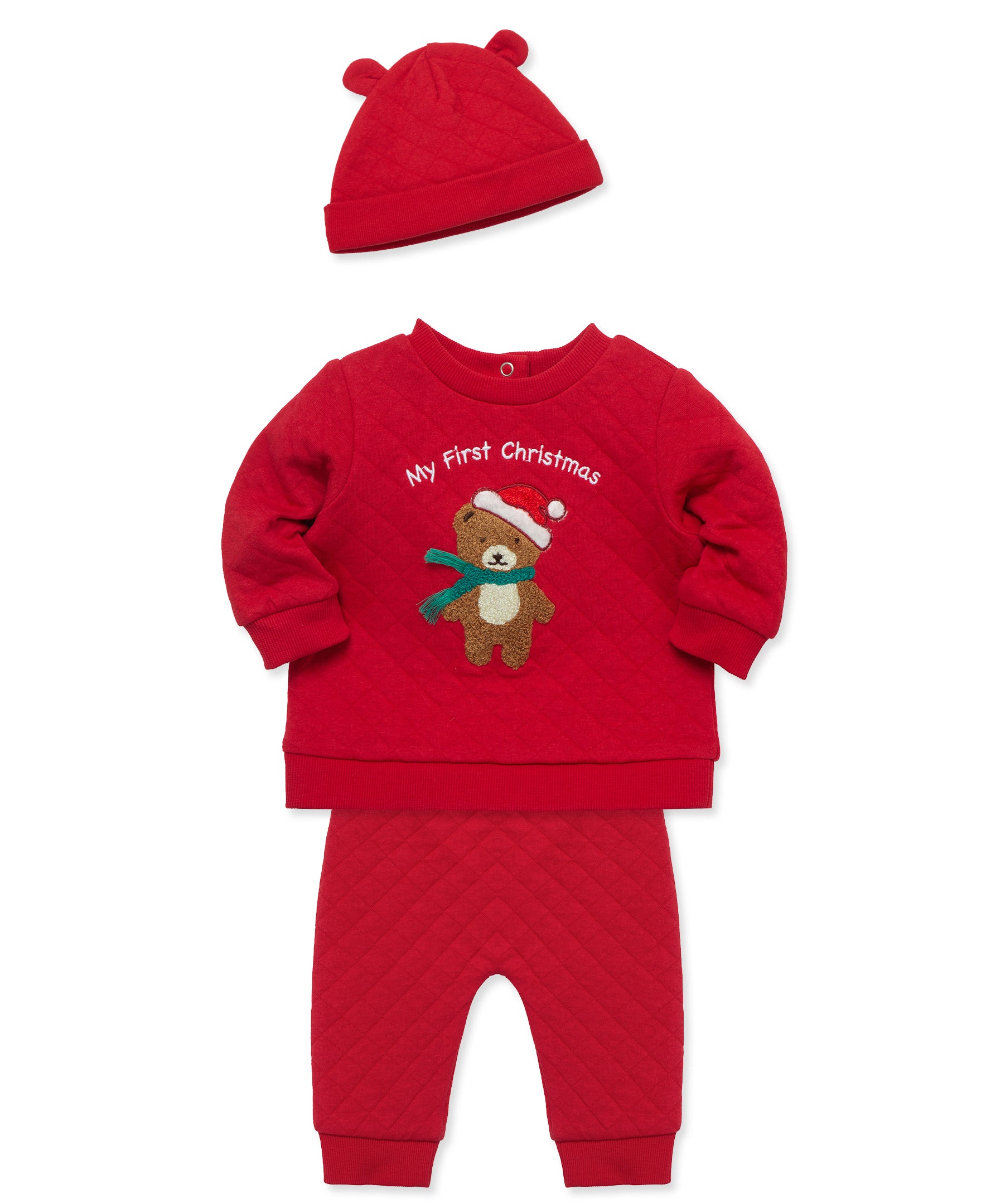 "My First Christmas" Holiday Bear Set (3M-12M) - Little Me