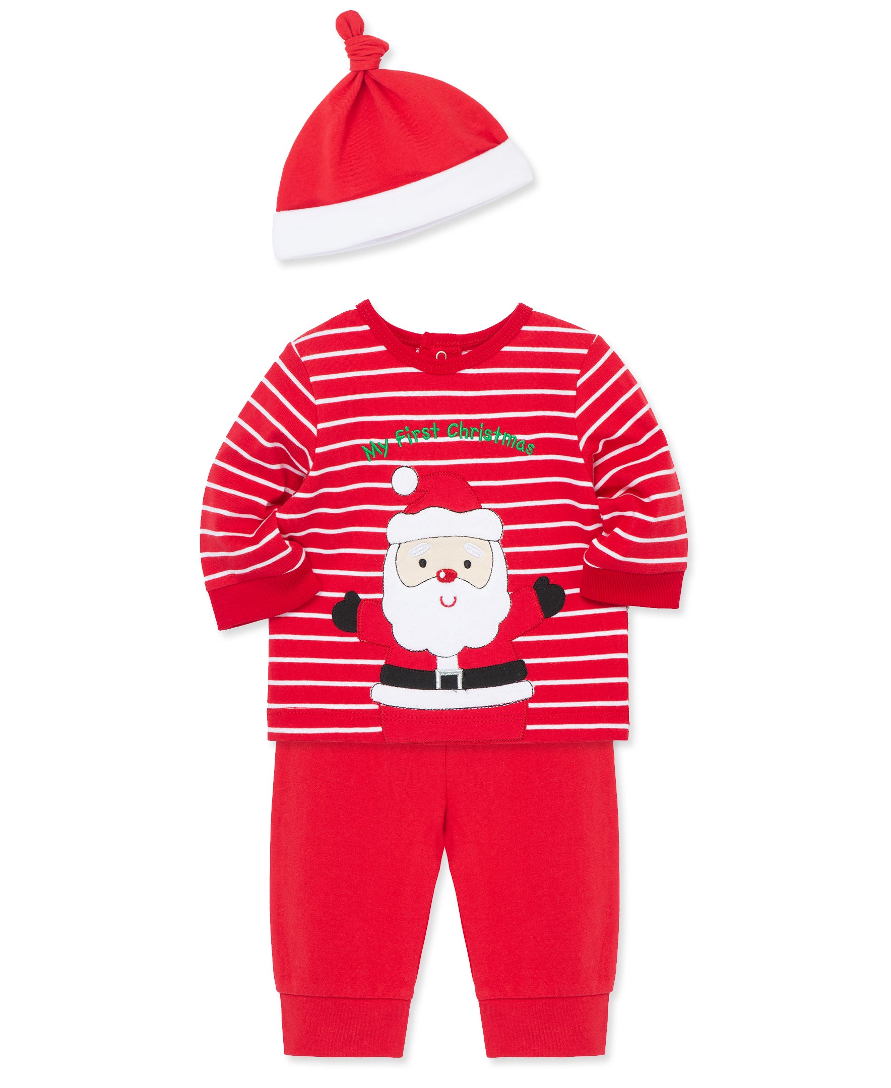 "My First Christmas" Santa Jogger Set (3M-12M) - Little Me