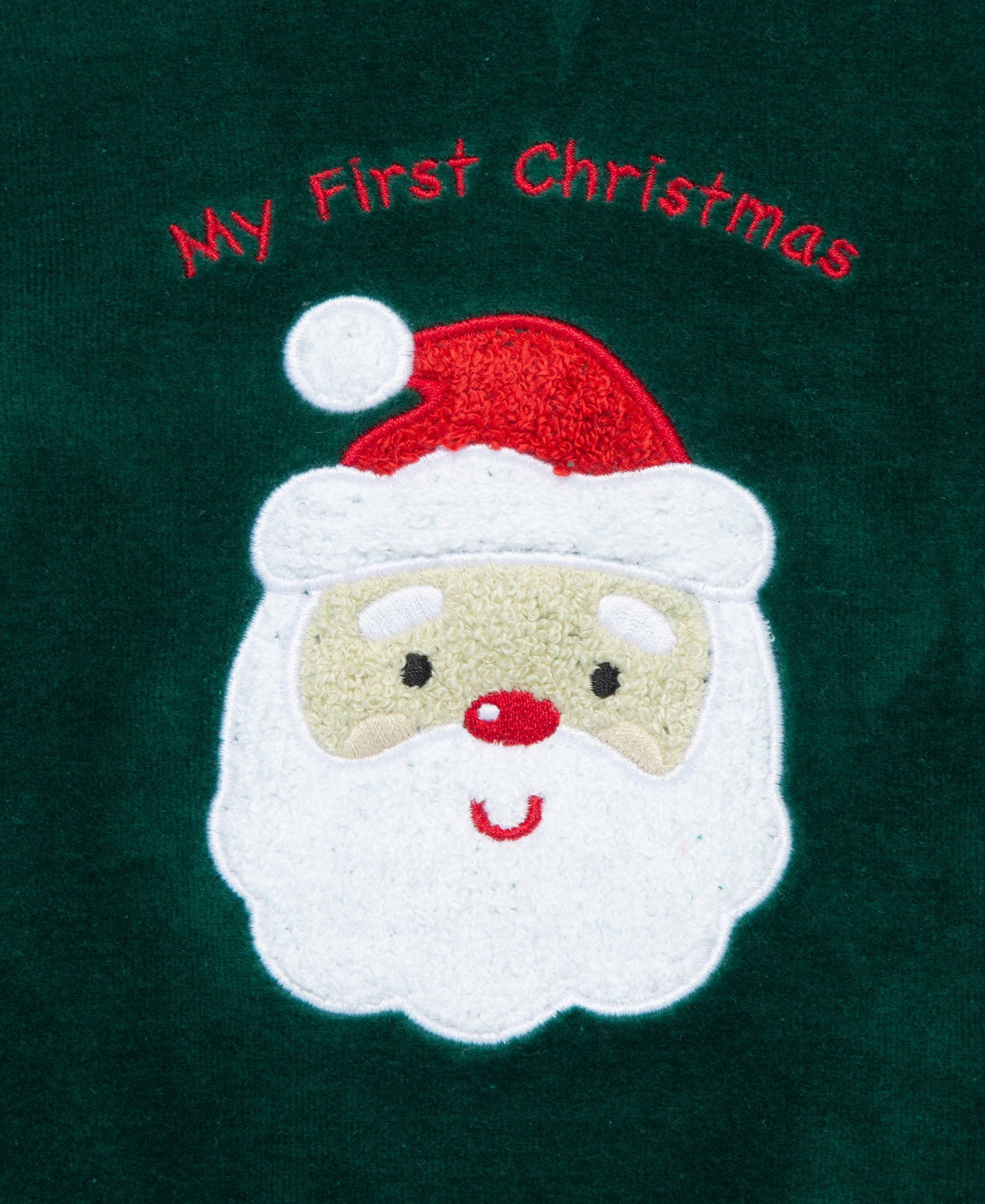 "My First Christmas" Santa Velour Pant Set (3M-12M) - Little Me