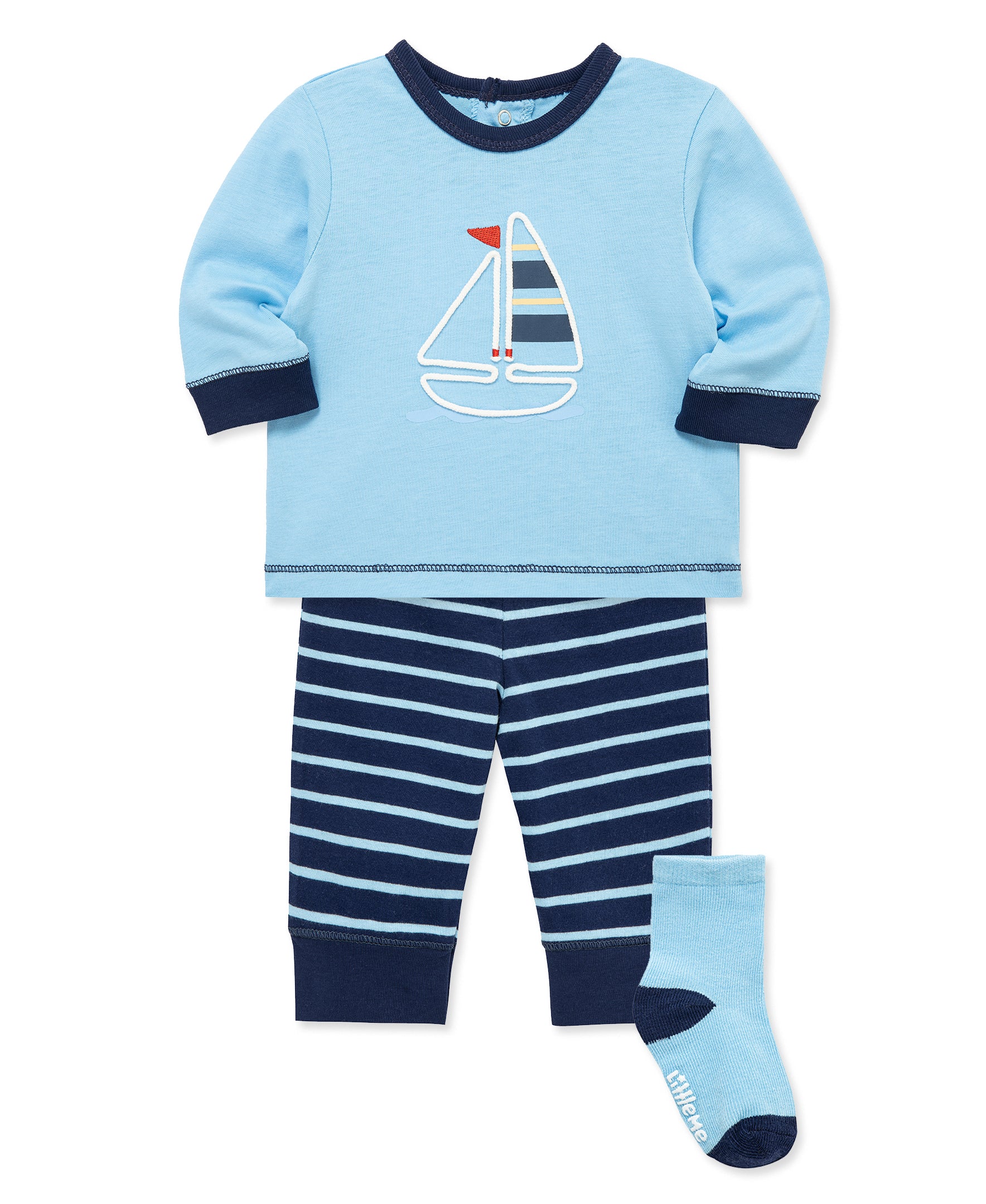 Sailboat Jogger & Sock Set (3M-12M) - Little Me