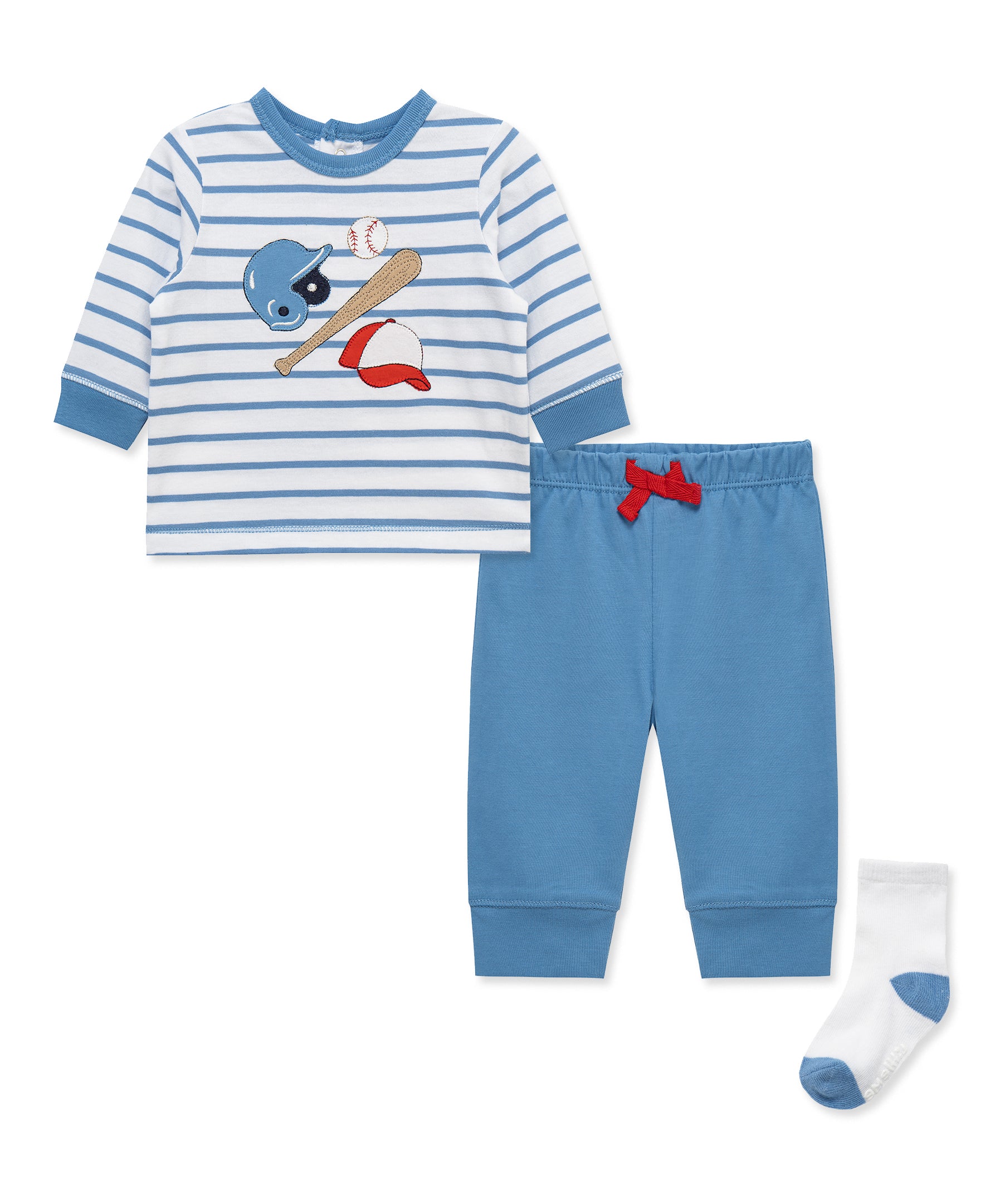 Baseball Jogger & Sock Set (3M-12M) - Little Me