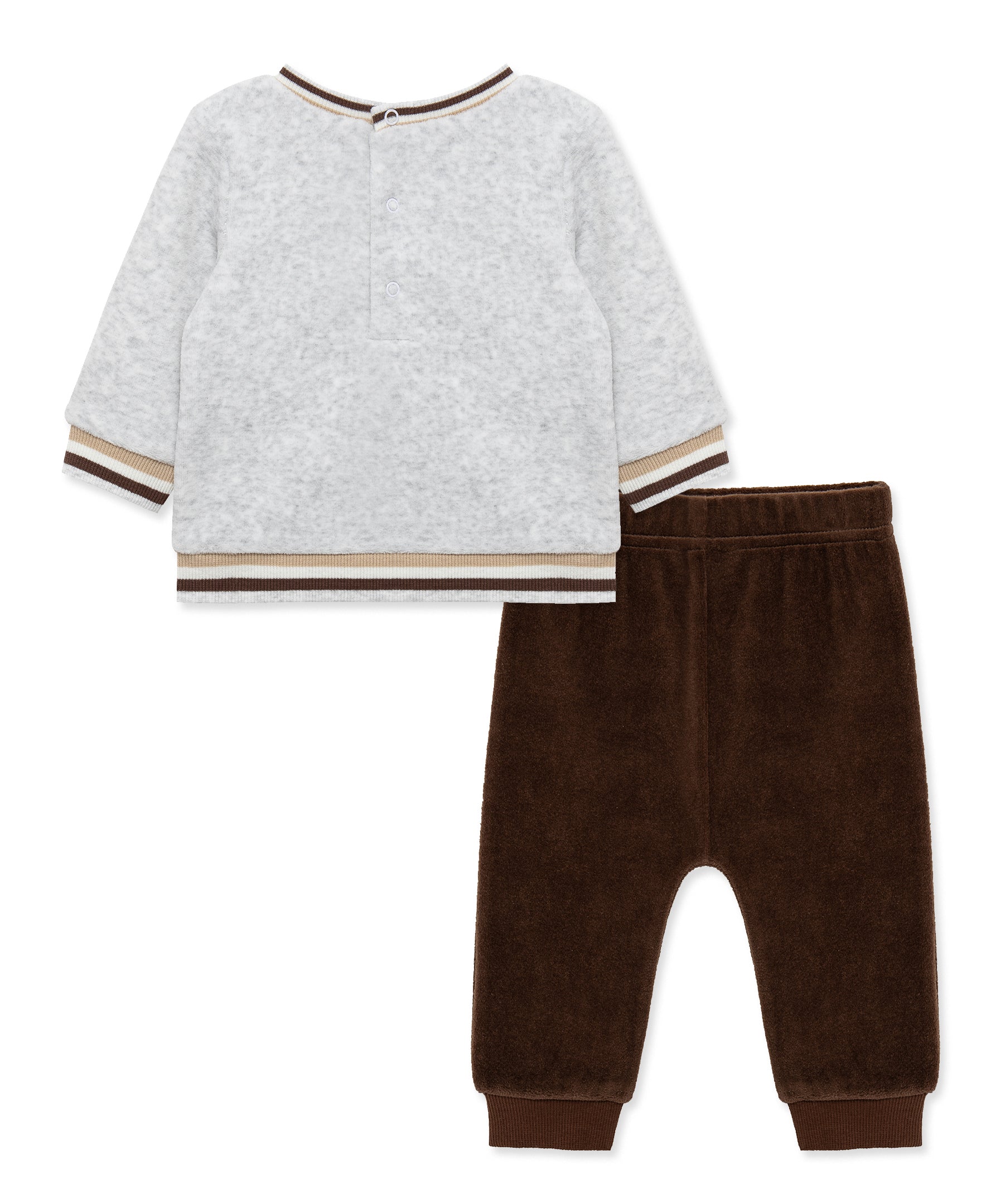 Woof Woof Velour Pant Set (3M-12M) - Little Me
