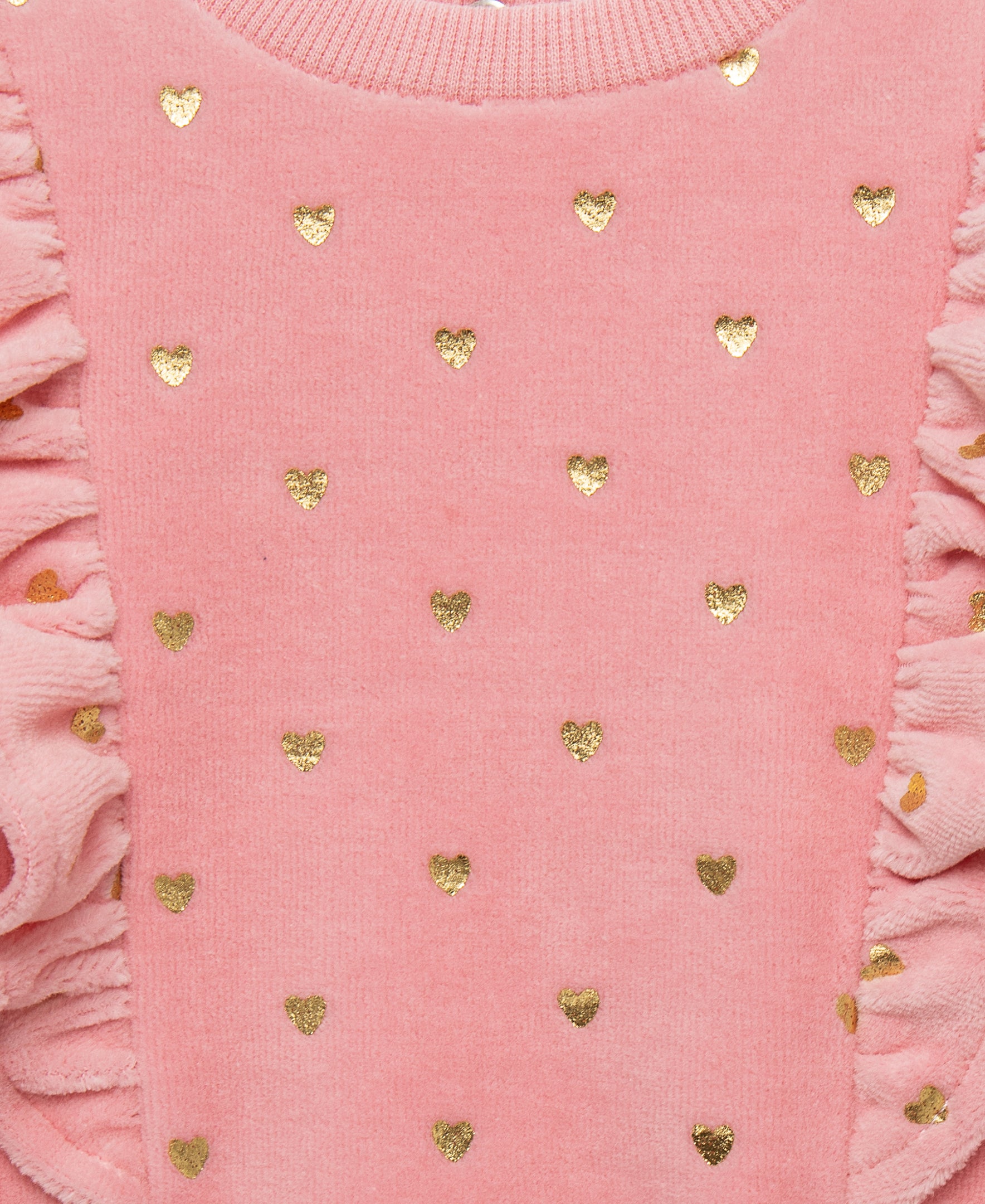 Gold Hearts Velour Pant Set (3M-12M) - Little Me