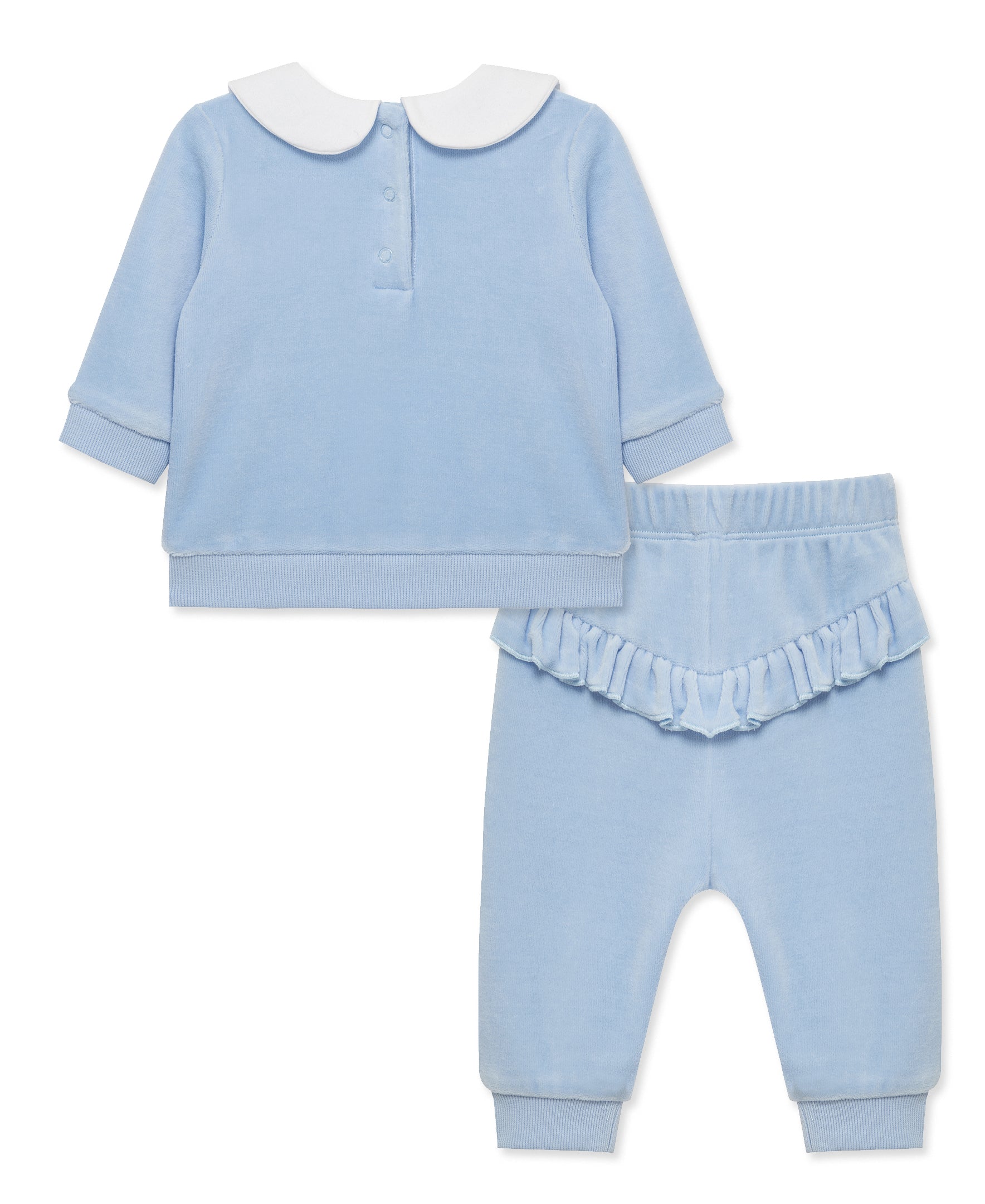 Bouquet Velour Pant Set (3M-12M) - Little Me