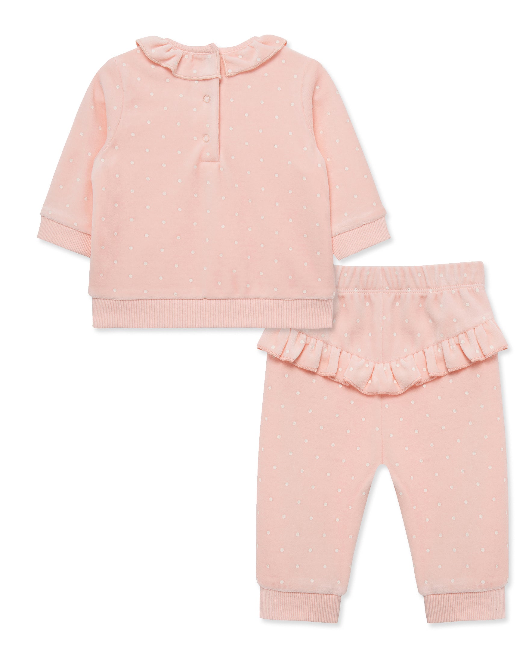 Sweet Bear Velour Pant Set (3M-12M) - Little Me