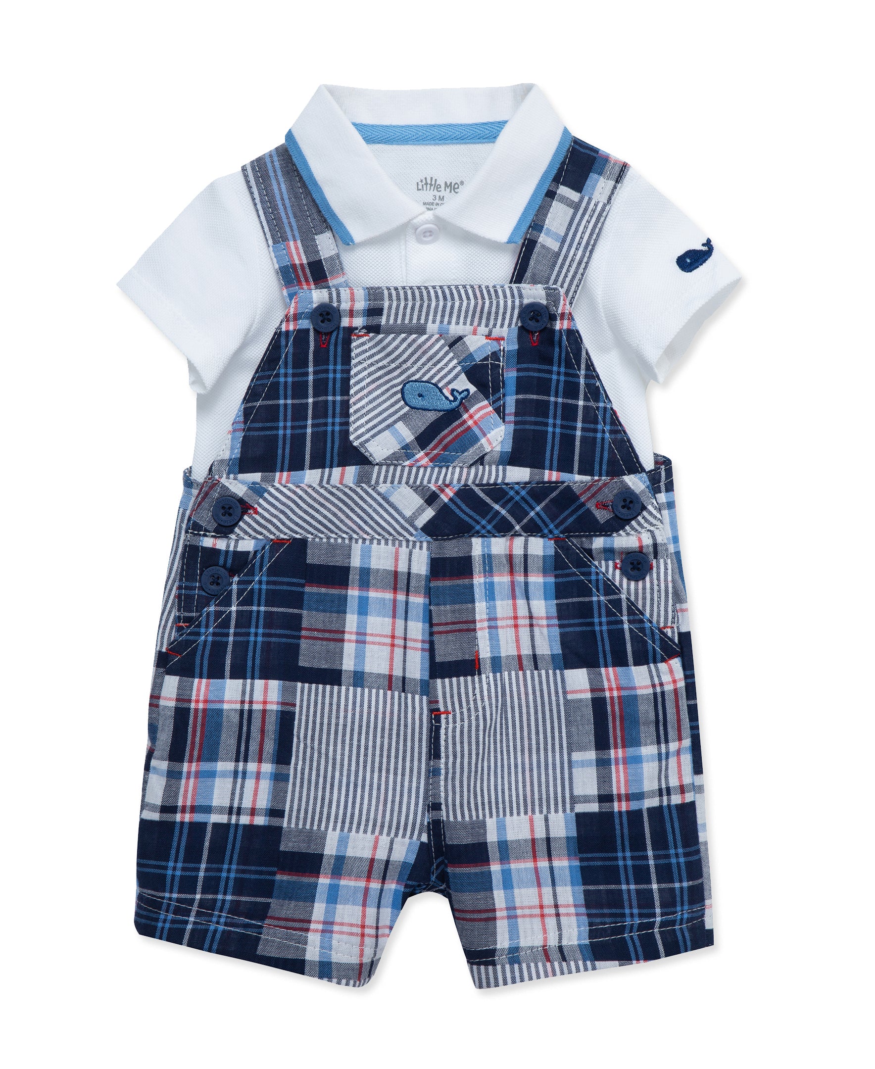 Whale Shortall Set (3M-12M) - Little Me