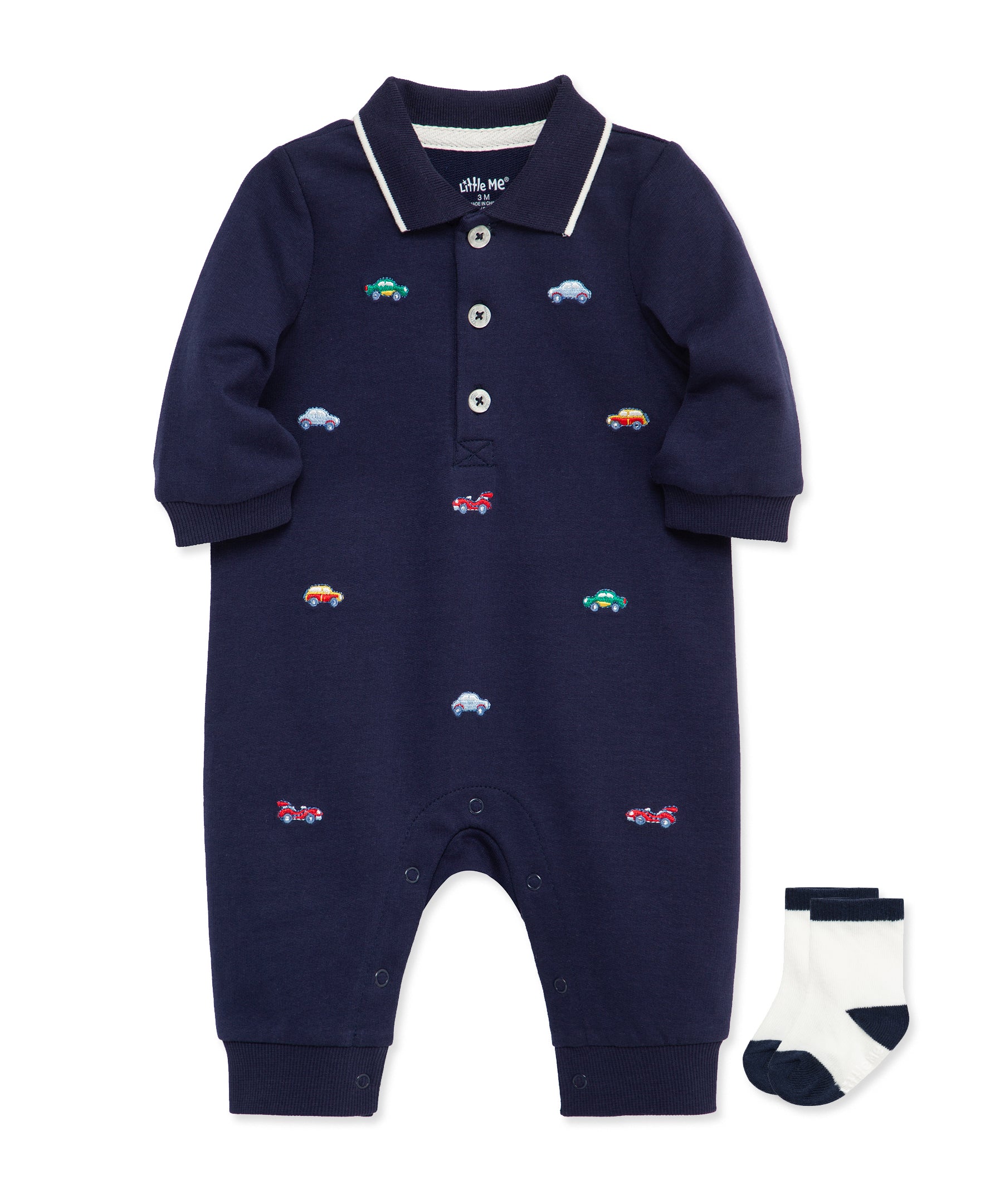 Cars Coverall & Sock Set (3M-12M) - Little Me